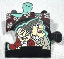 Haunted Mansion Muppets Mystery Puzzle Pin - Statler & Waldorf front