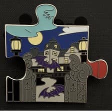The Muppets Haunted Mansion Puzzle Piece Mystery Pin - Haunted Mansion Exterior front