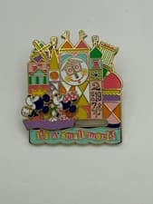 It’s A Small World Clock Minnie Mickey Slider Pin front