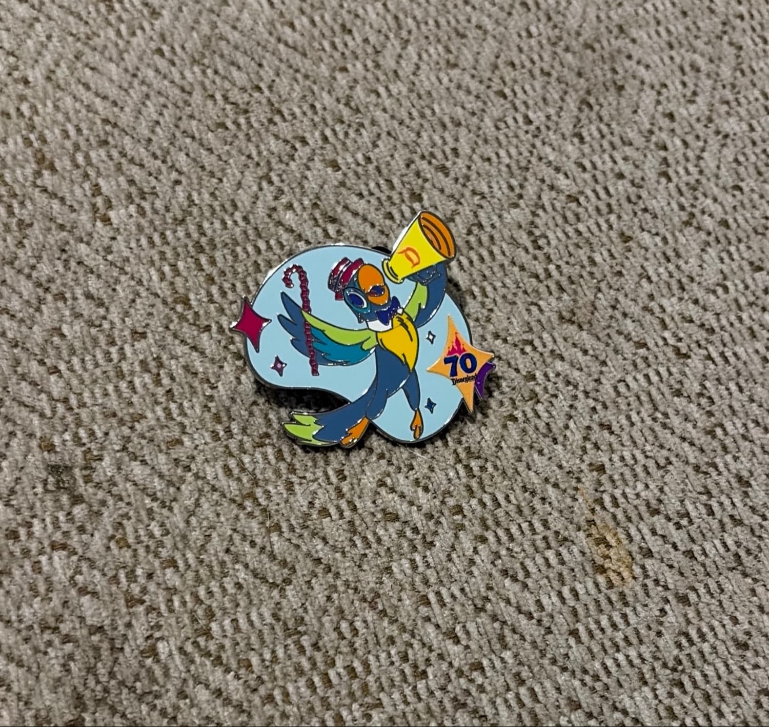Disneyland 70th Anniversary Mystery Pin - José Carioca front