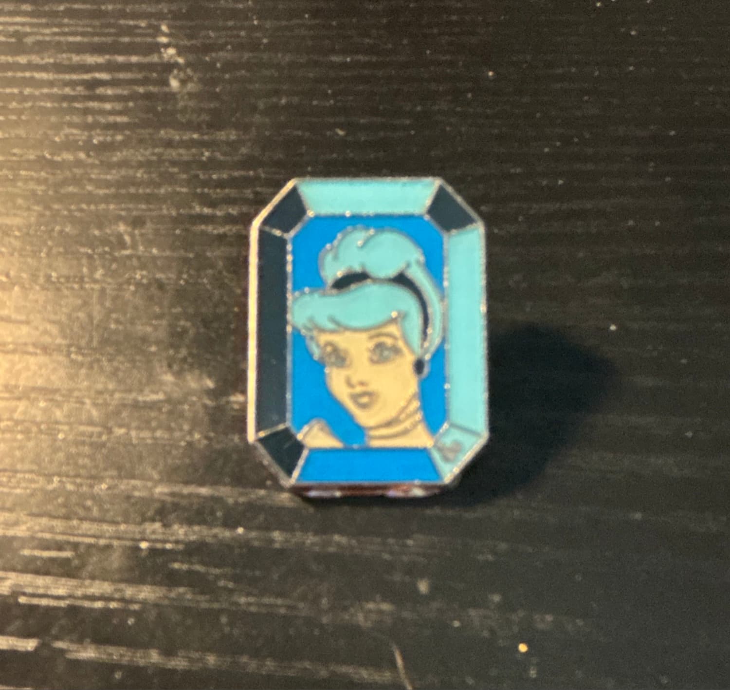 Cinderella Jeweled Shield Pin front