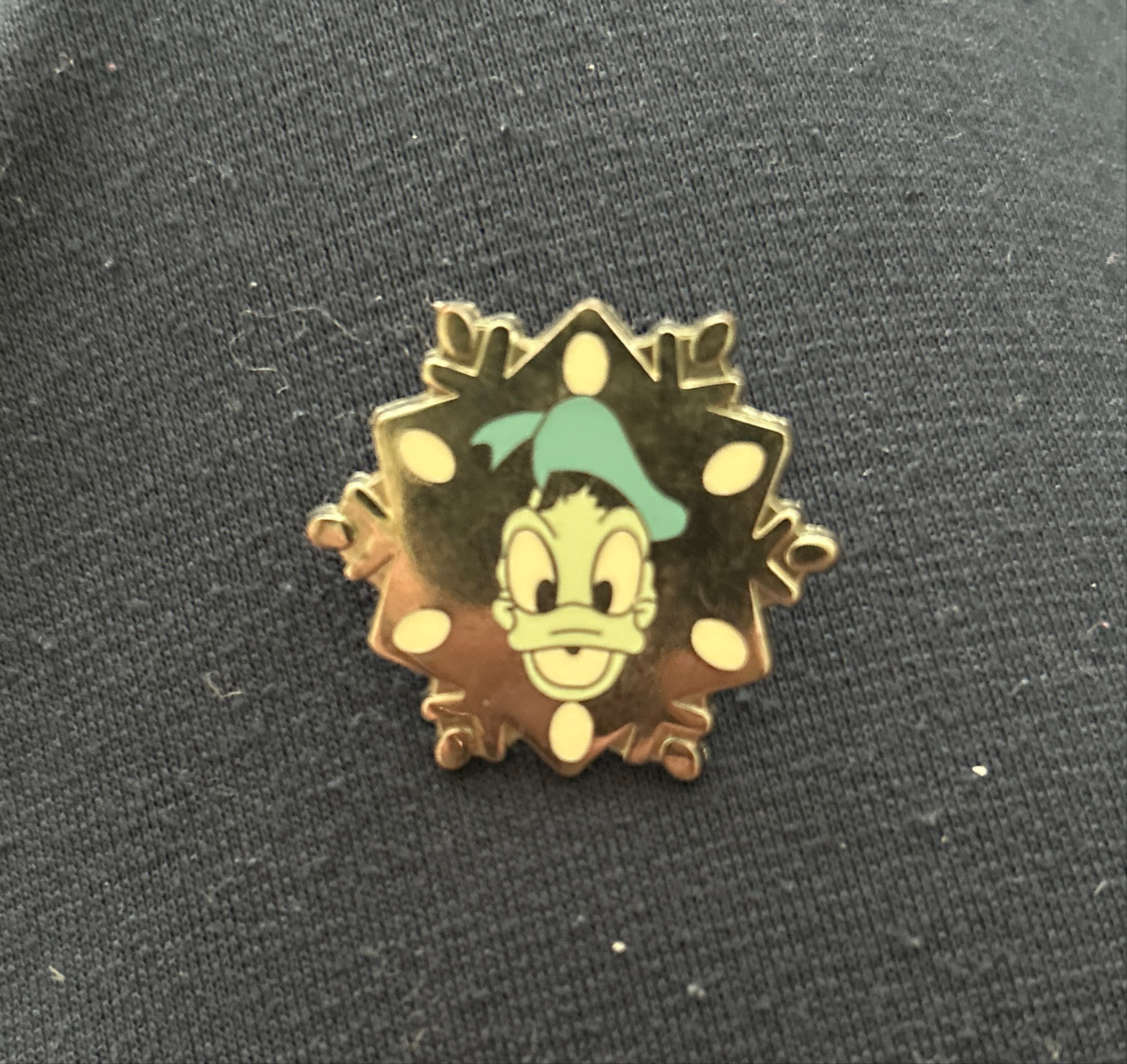 Donald Duck Snowflake Pin front