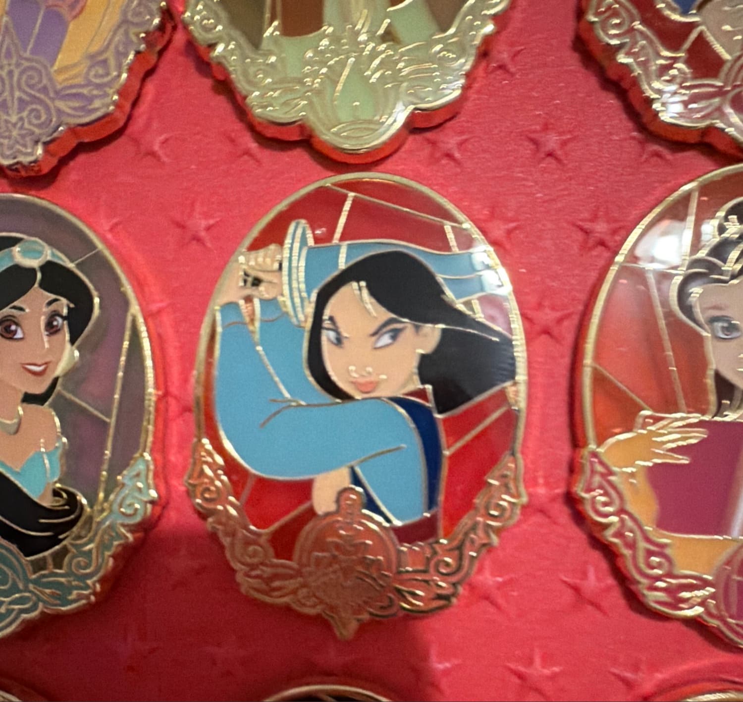 Loungefly Disney Princess Stained Glass Blind Box Pin - Mulan front