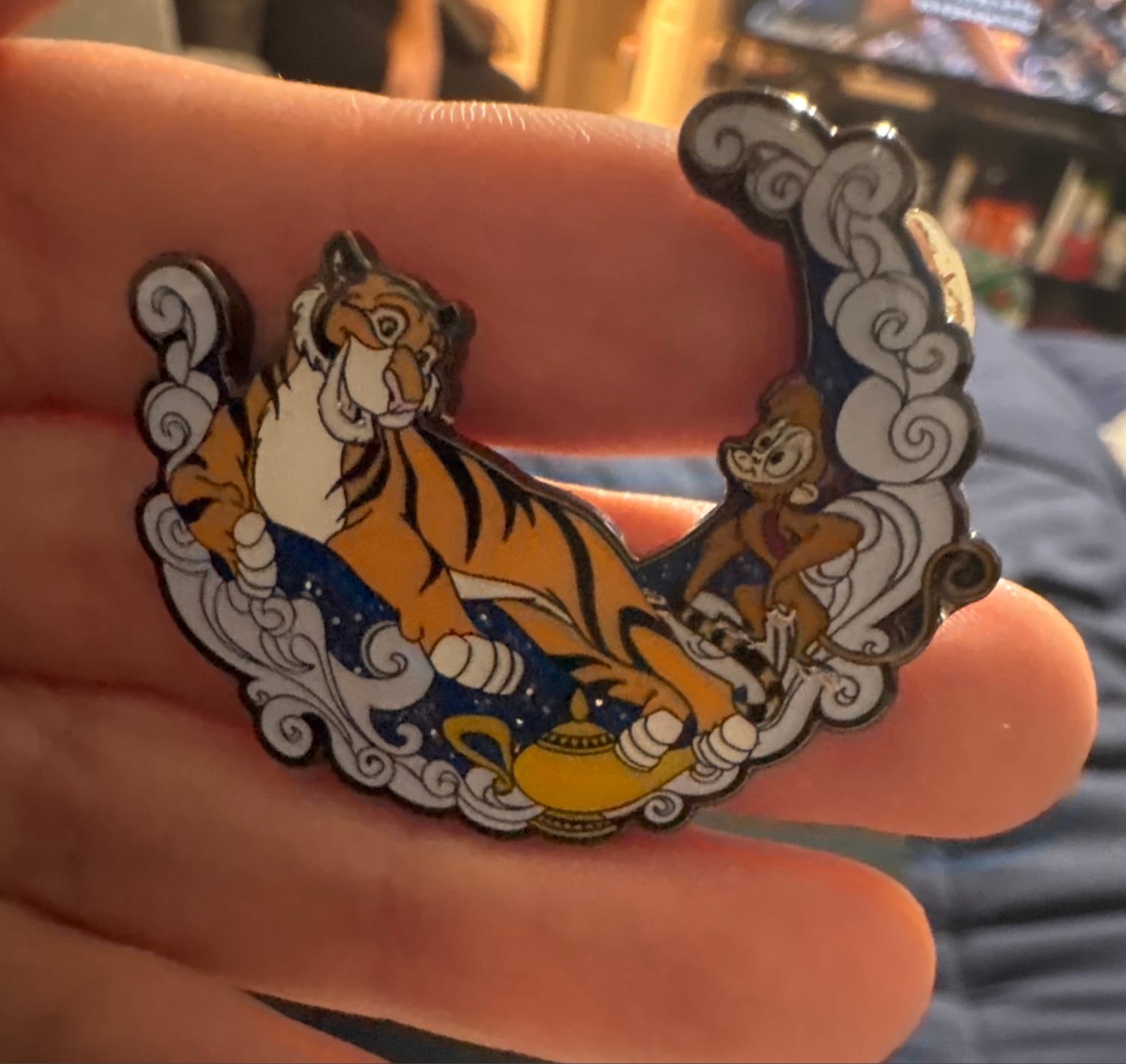 Loungefly Rajah and Abu Sidekicks On Crescent Moons Pin front
