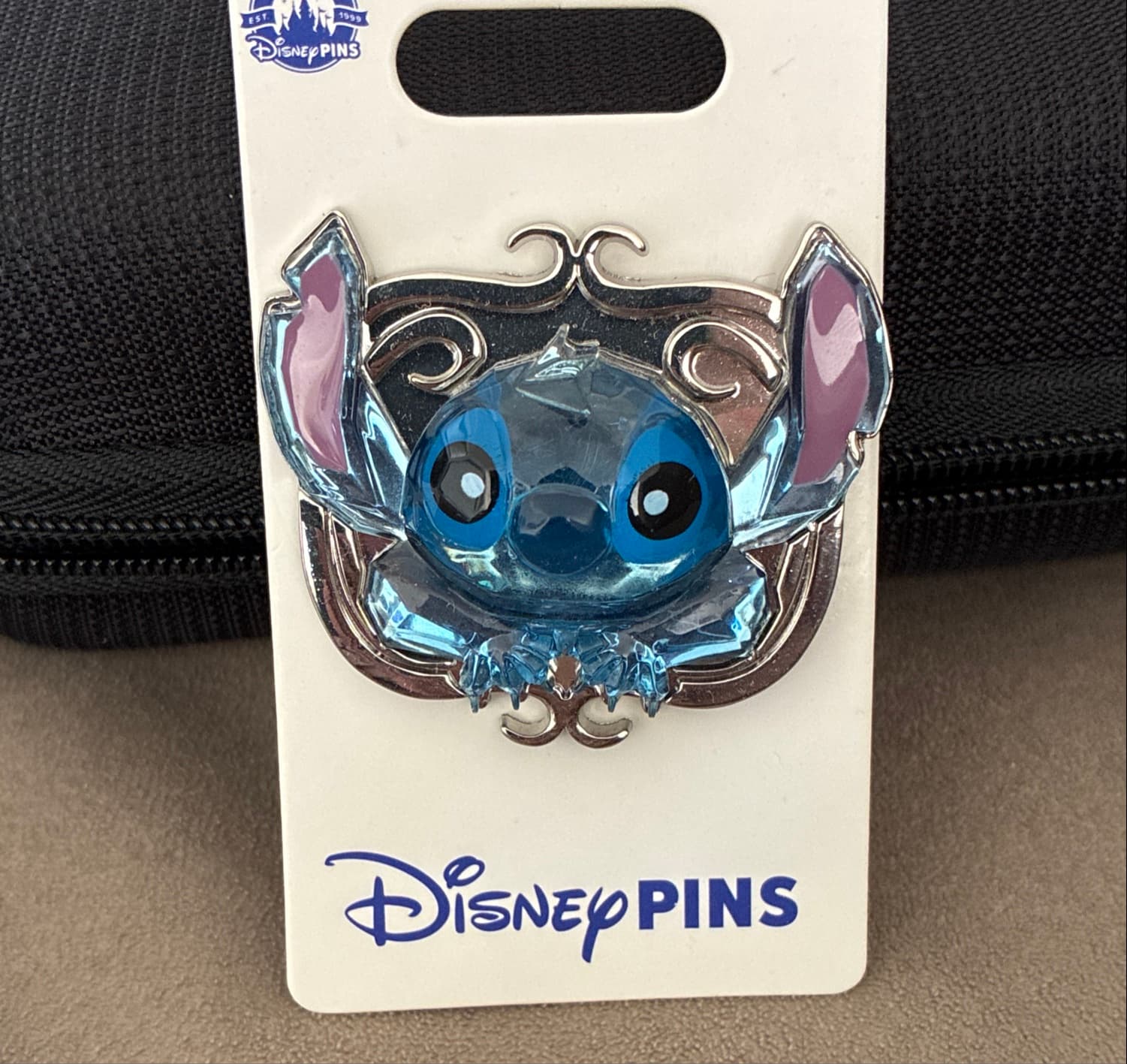Stitch 3D Sculpted Acrylic Crystal Pin front