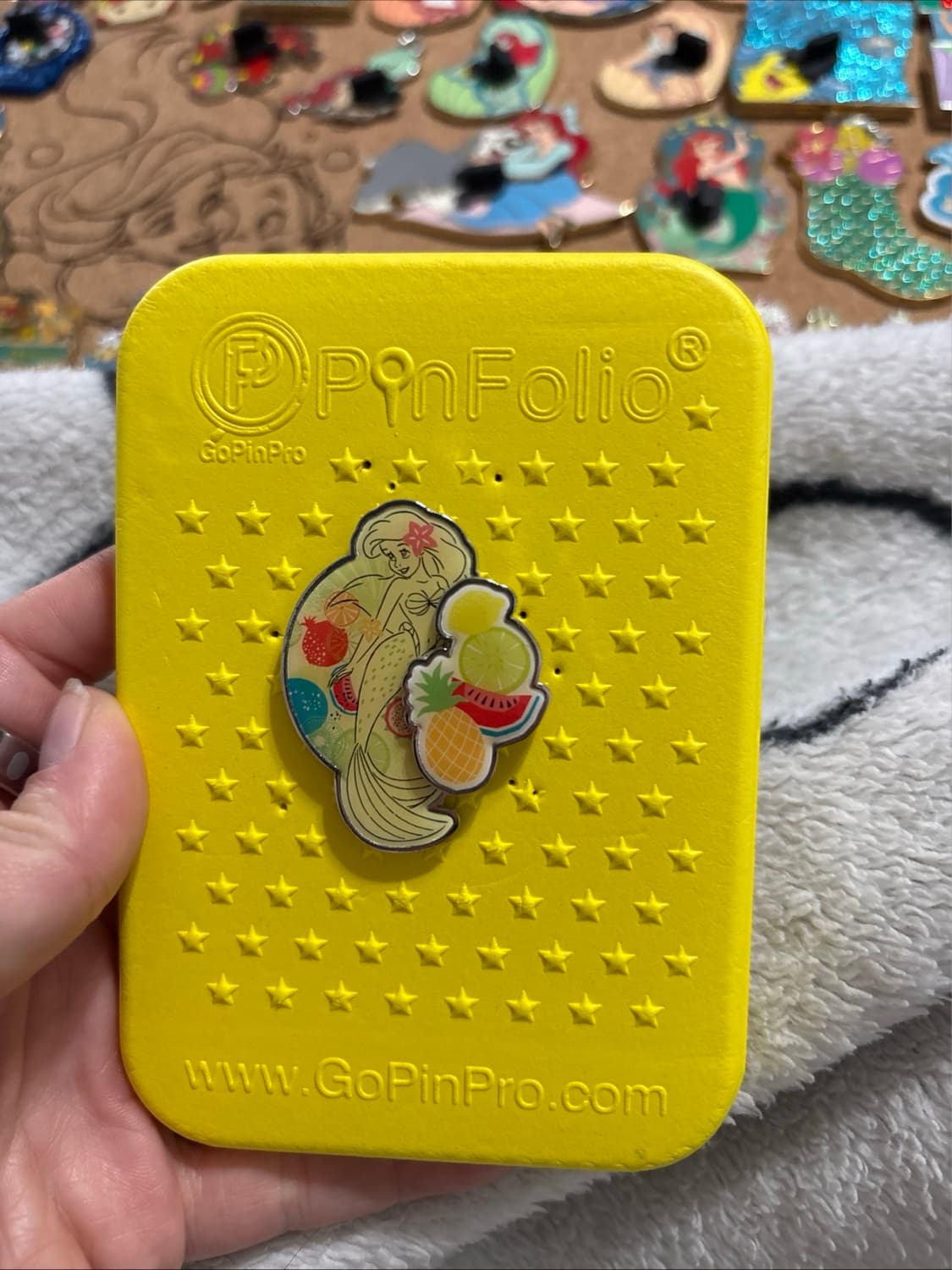 Vitamin Fruit Ariel Little Mermaid Pin front