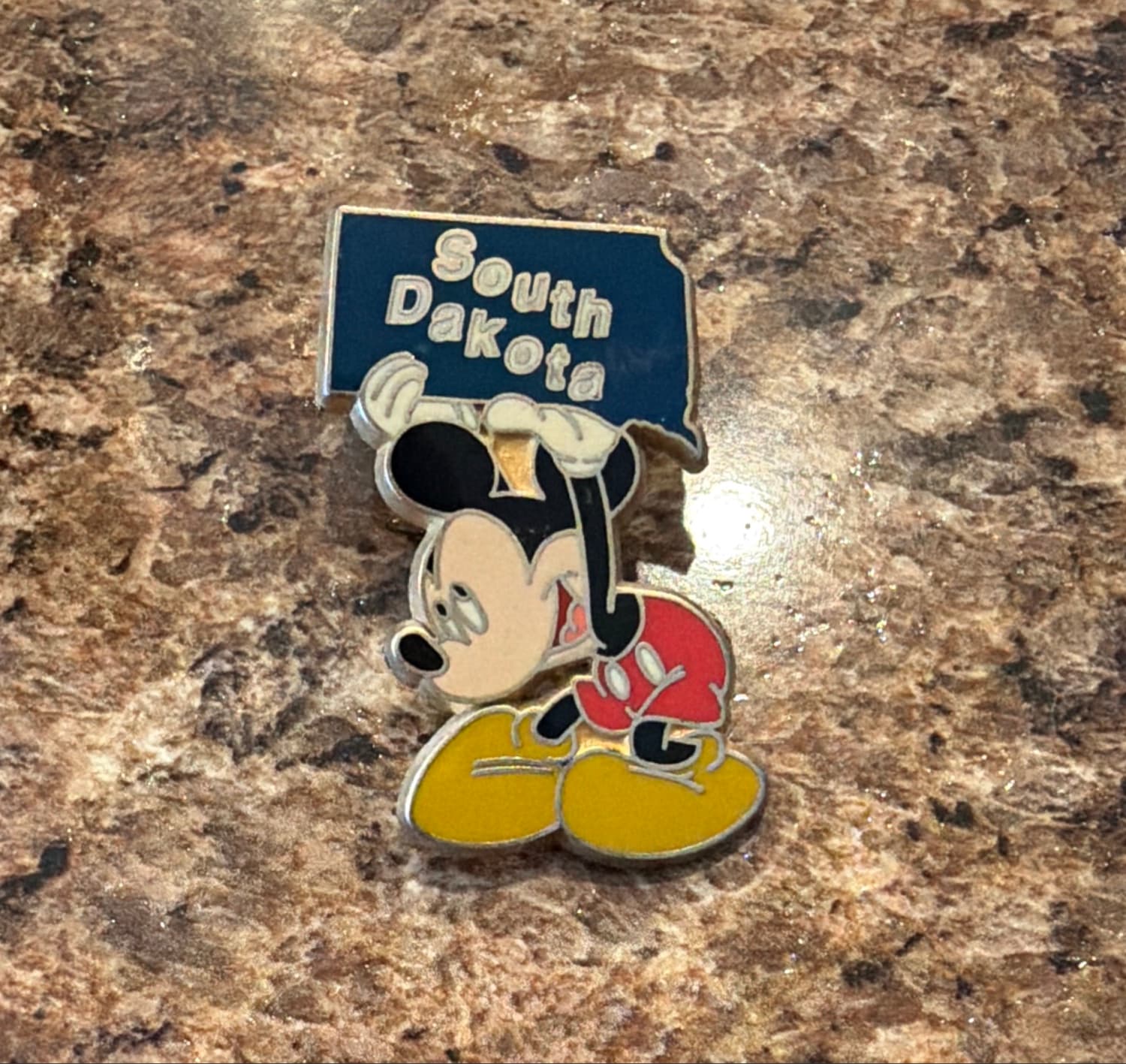 Mickey Mouse South Dakota State Pin front