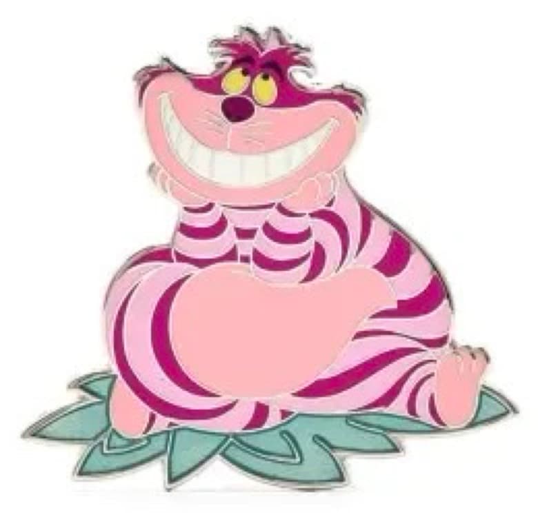 Cheshire Cat - Sitting on Green Leaves - Alice in Wonderland front