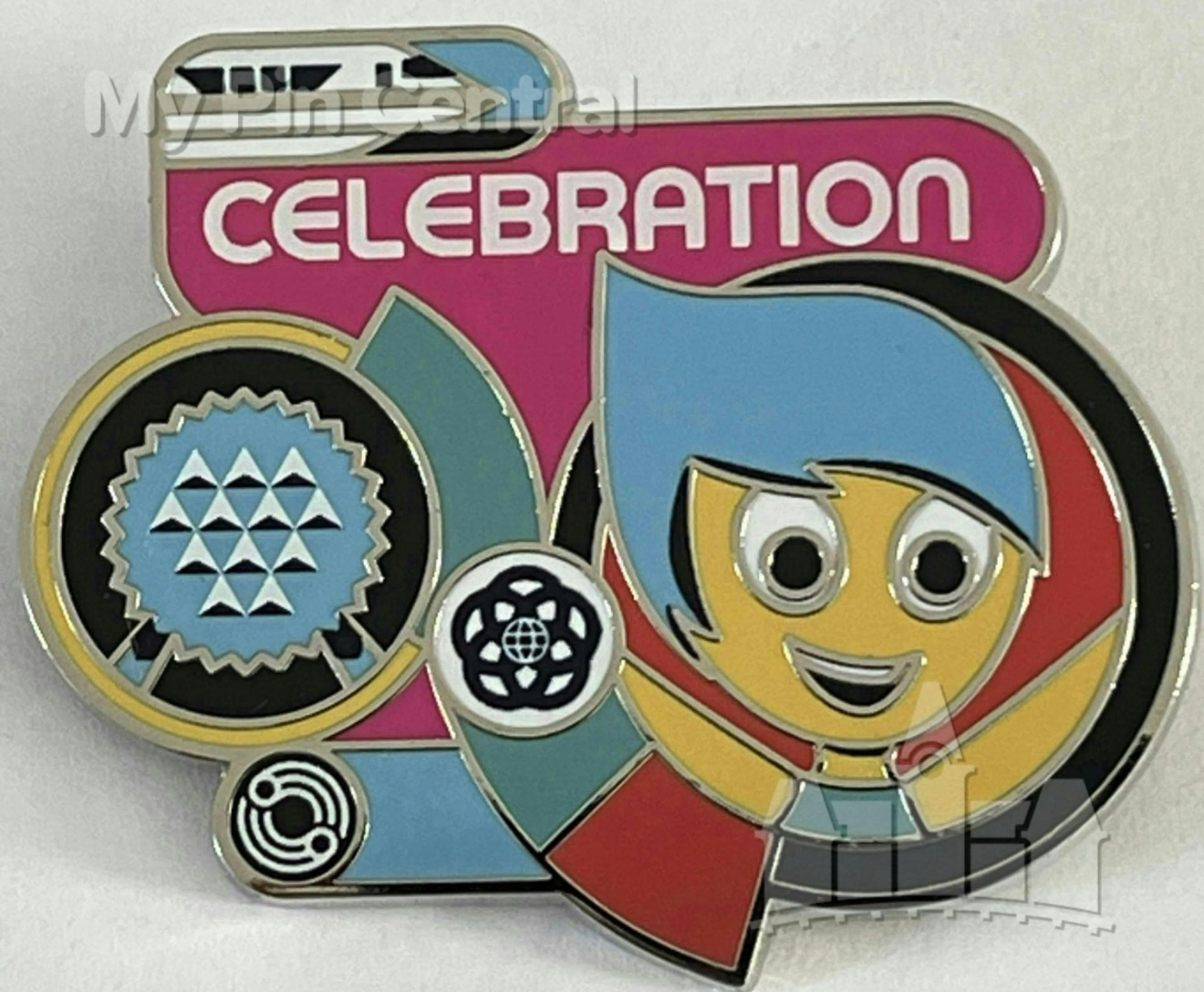 Joy (Inside Out) Epcot Celebration Monorail Pin front