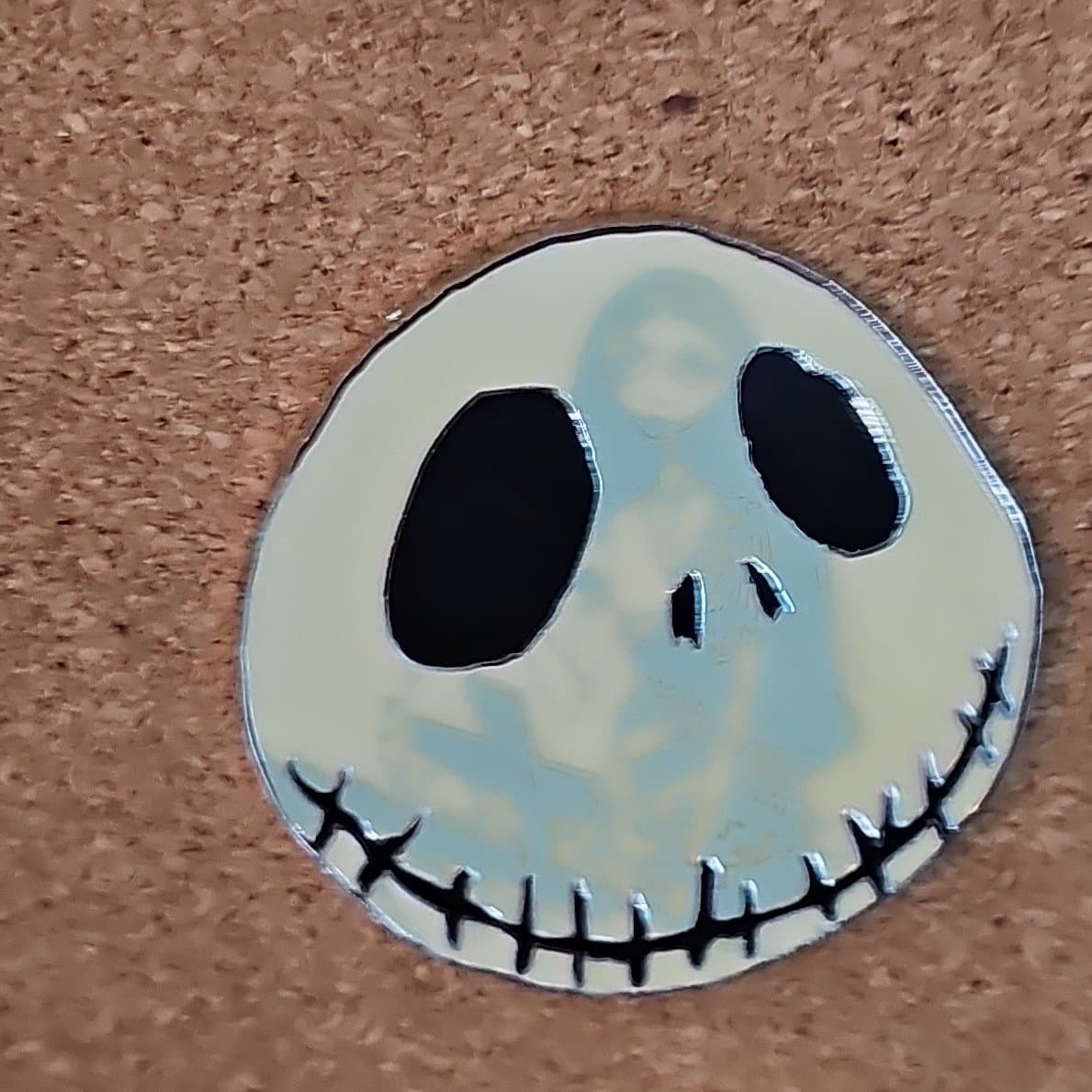 Jack Skellington Glow in the Dark Face Pin front