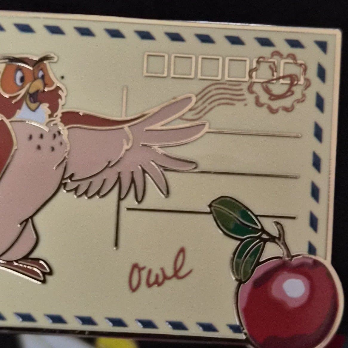 Disney Winnie the Pooh Postcards Blind Box Enamel Pin - Owl front