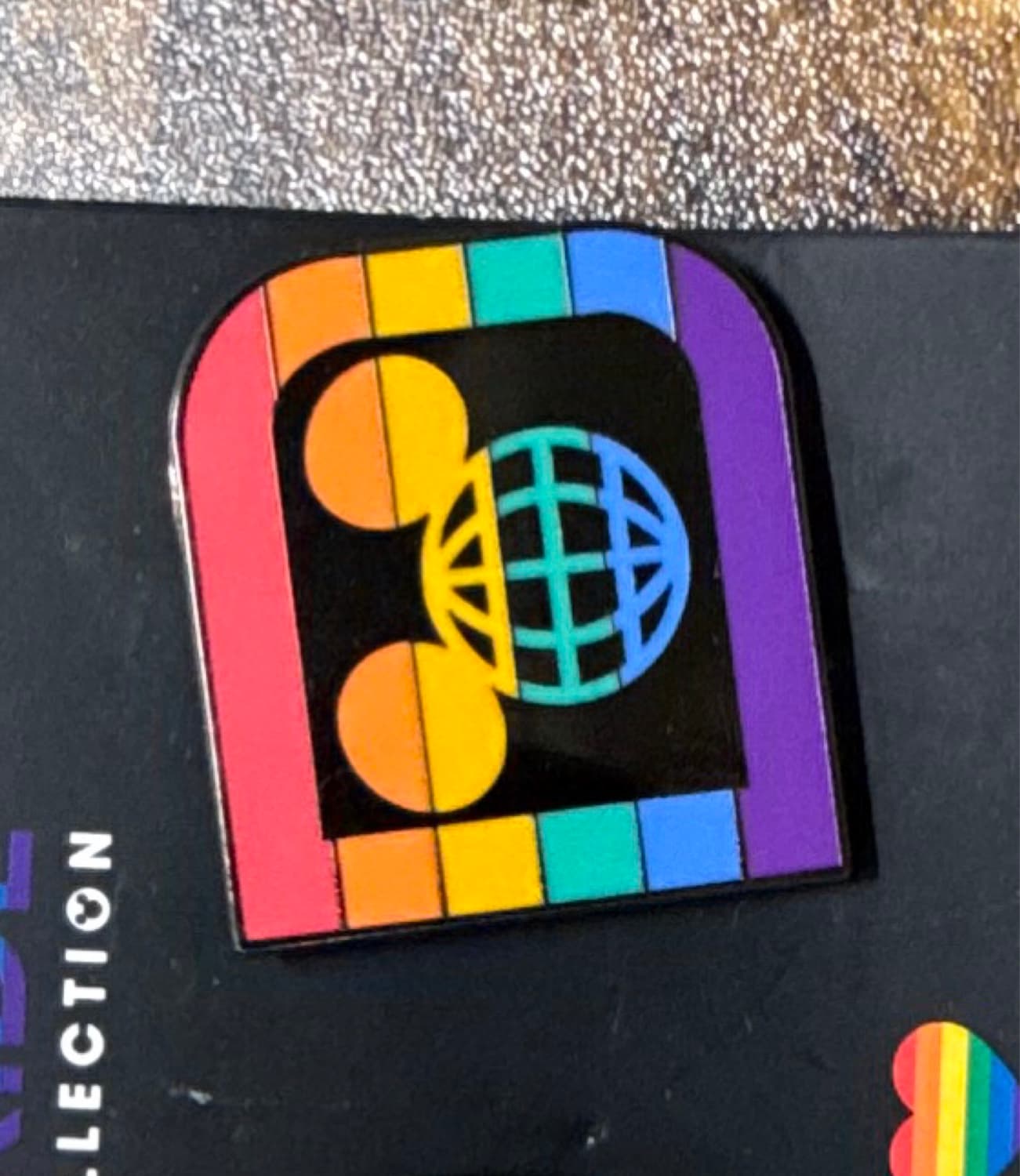 Mickey Mouse Rainbow Pin front