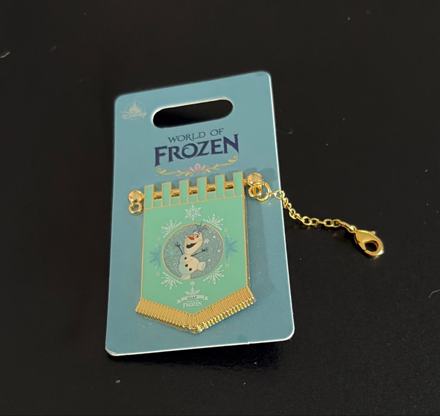 HKDL World of Frozen Olaf Flag Pin front