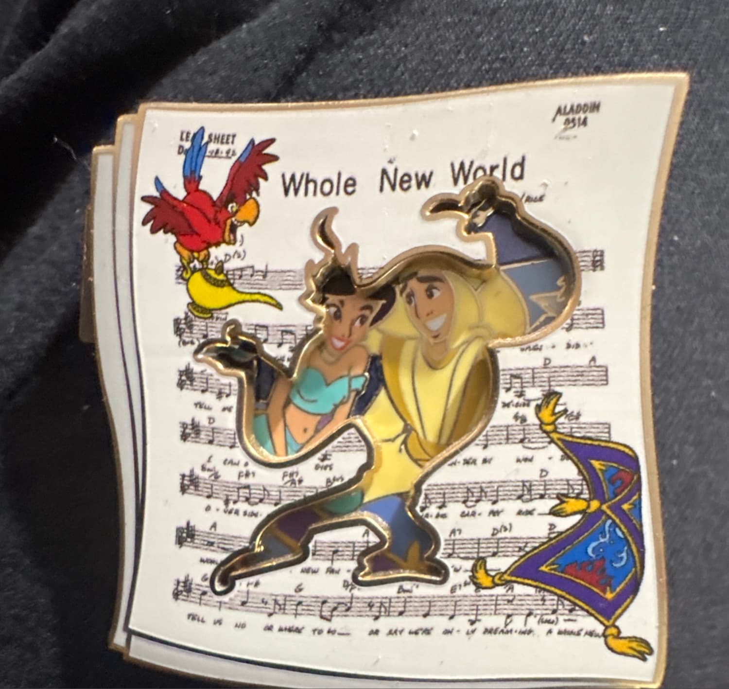 Aladdin 'Music to My Ears' Cast Exclusive Pin front