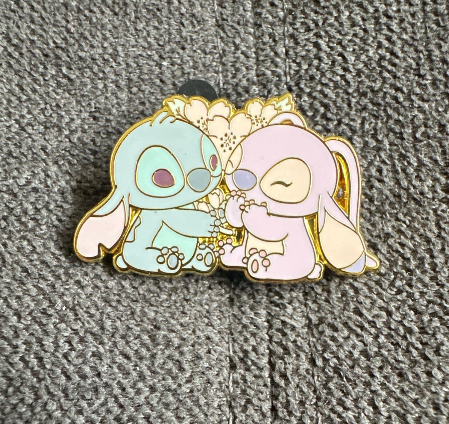 Loungefly Disney Stitch and Angel cherry blossom front