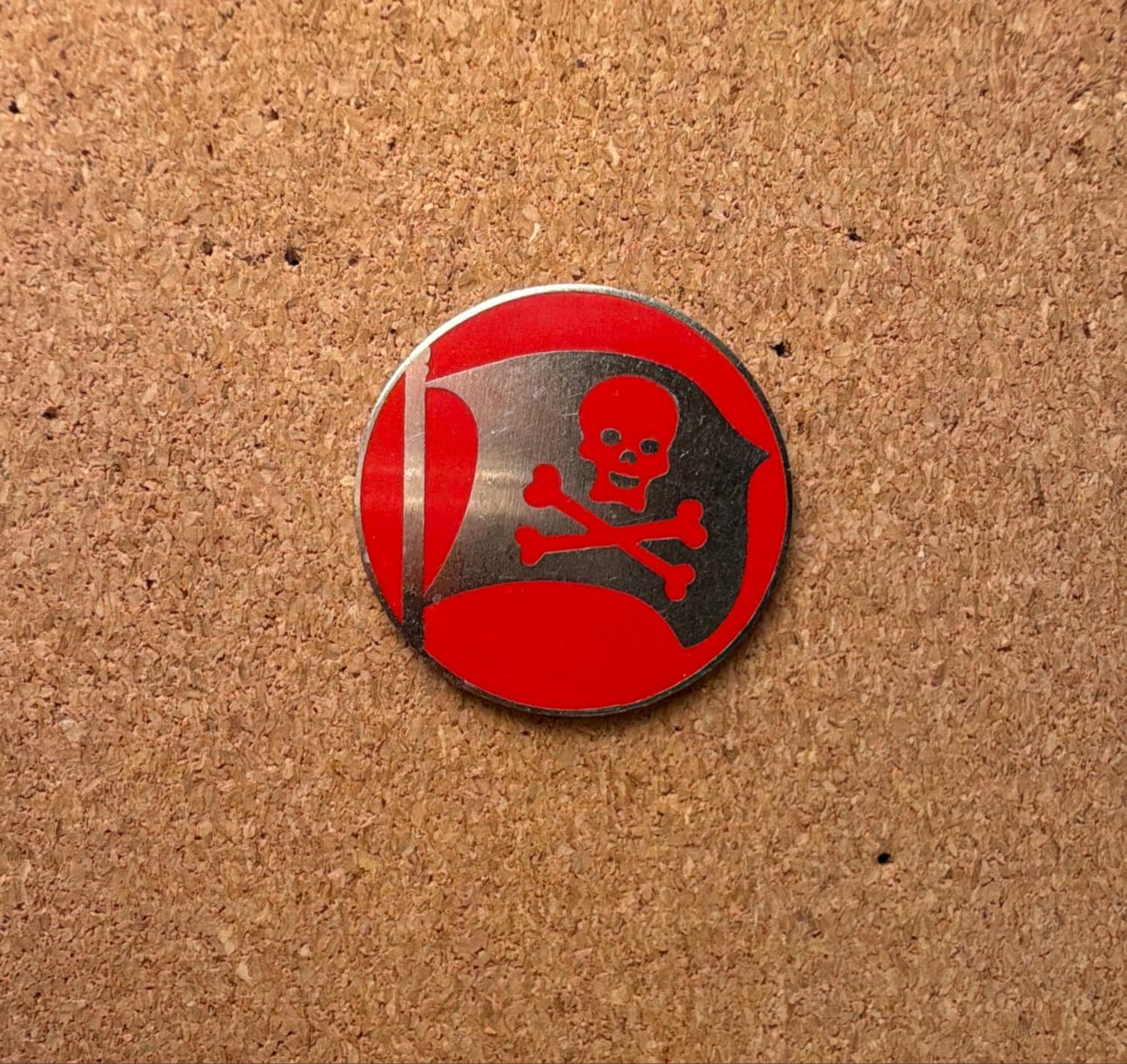 Pirates of the Caribbean Jolly Roger Flag - Red Circle front