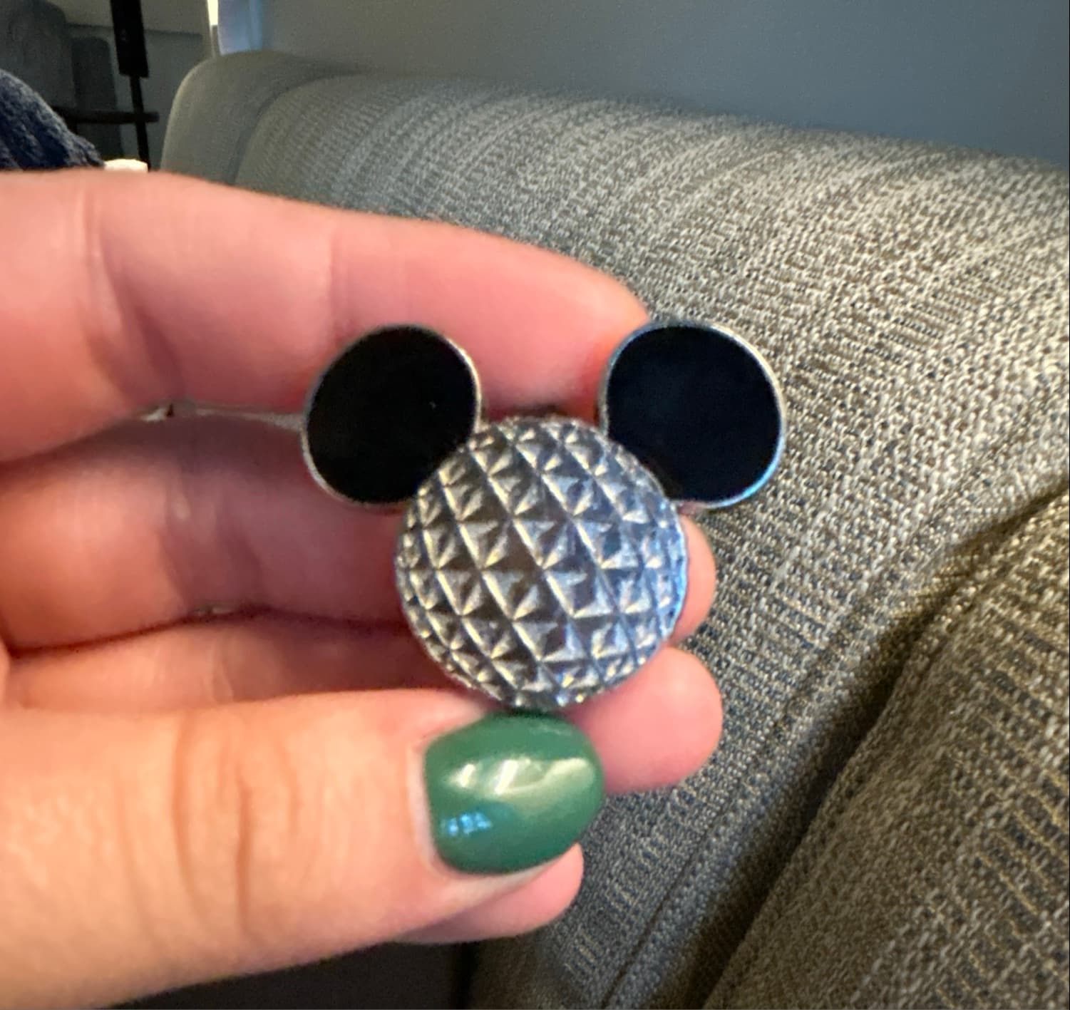 Mickey Mouse Icon Spaceship Earth Epcot Pin front