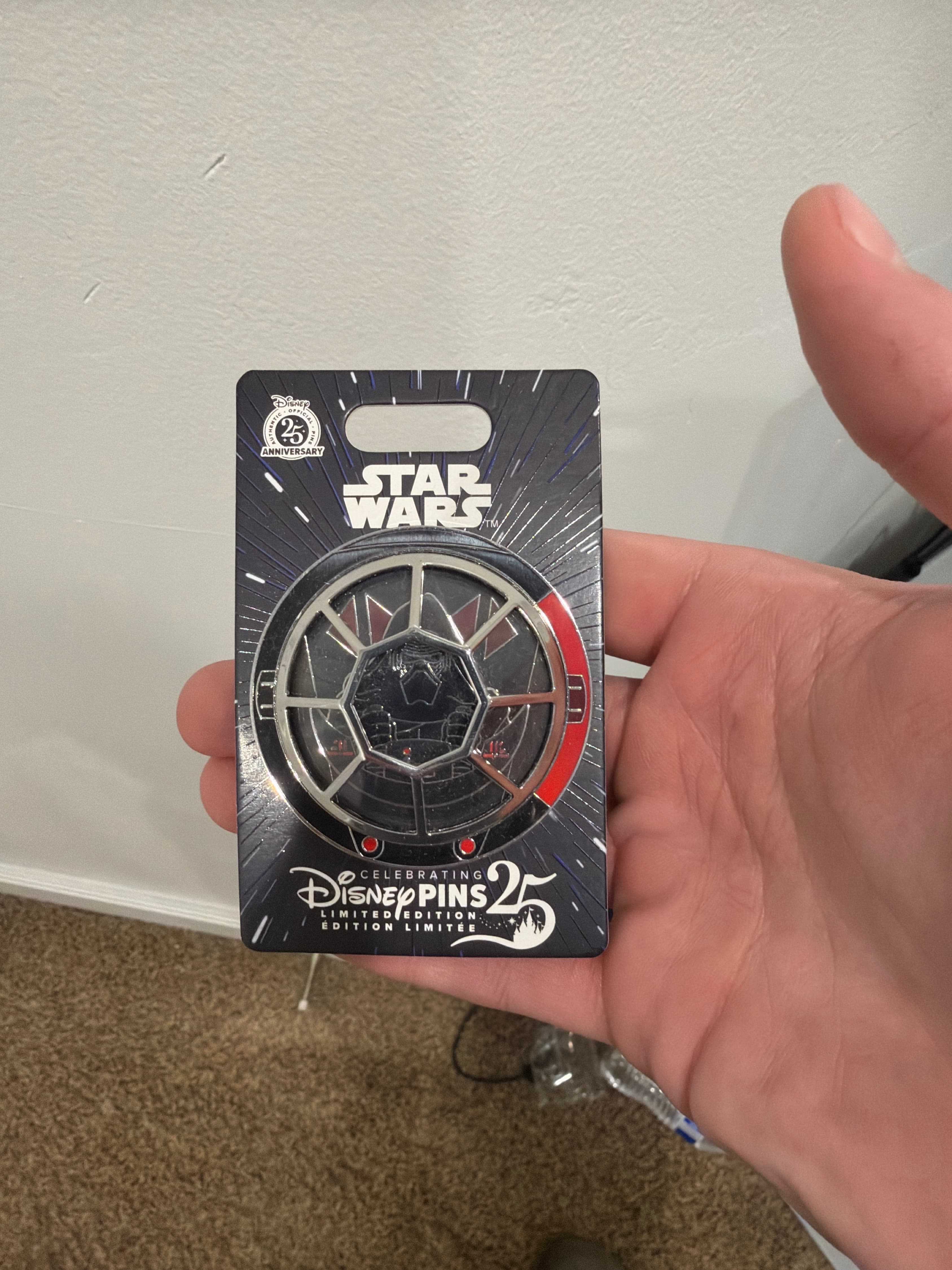 Star Wars Kylo Ren TIE Silencer Quarterly Pin front