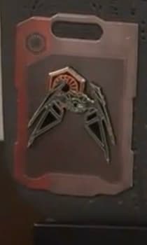 Star Wars First Order TIE Interceptor Pin Badge front
