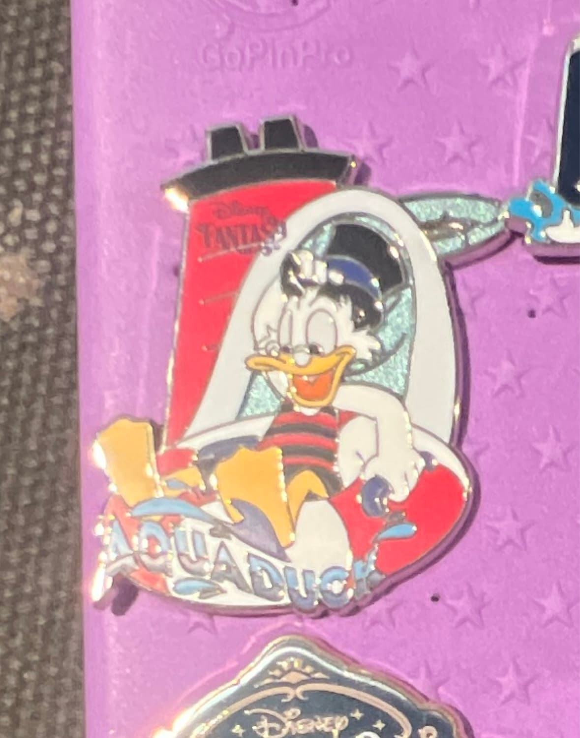 Donald Duck AquaDuck Disney Fantasy Cruise Line Pin front