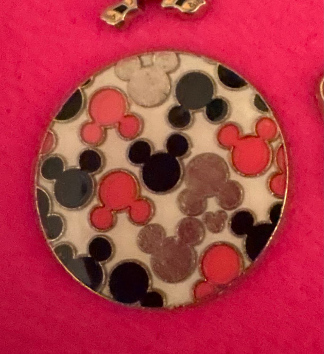 Mickey Mouse Heads Pattern Pin - Multi-Color front