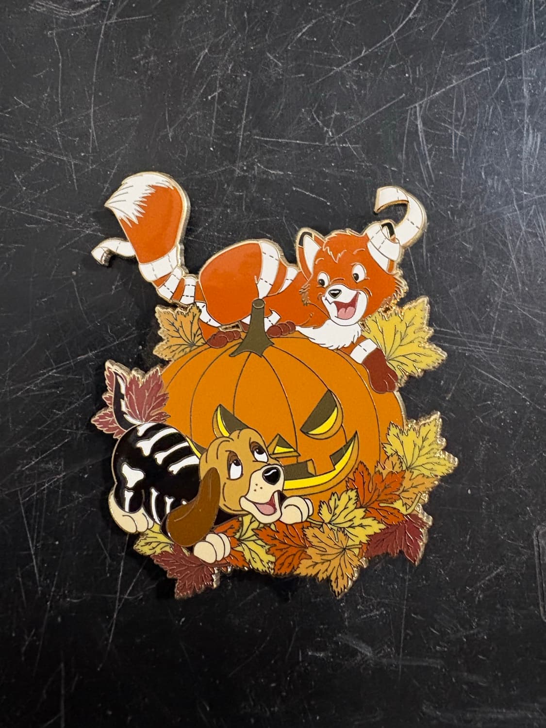 The Fox and The Hound Tod and Copper Halloween Pumpkin fantasy front