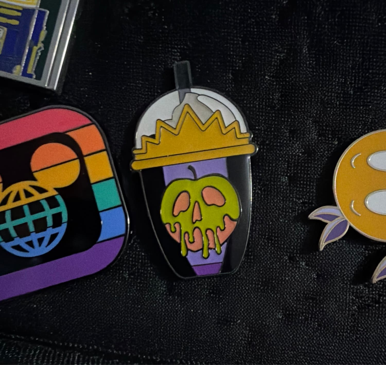 Poisoned Apple Boba Tea Pin front