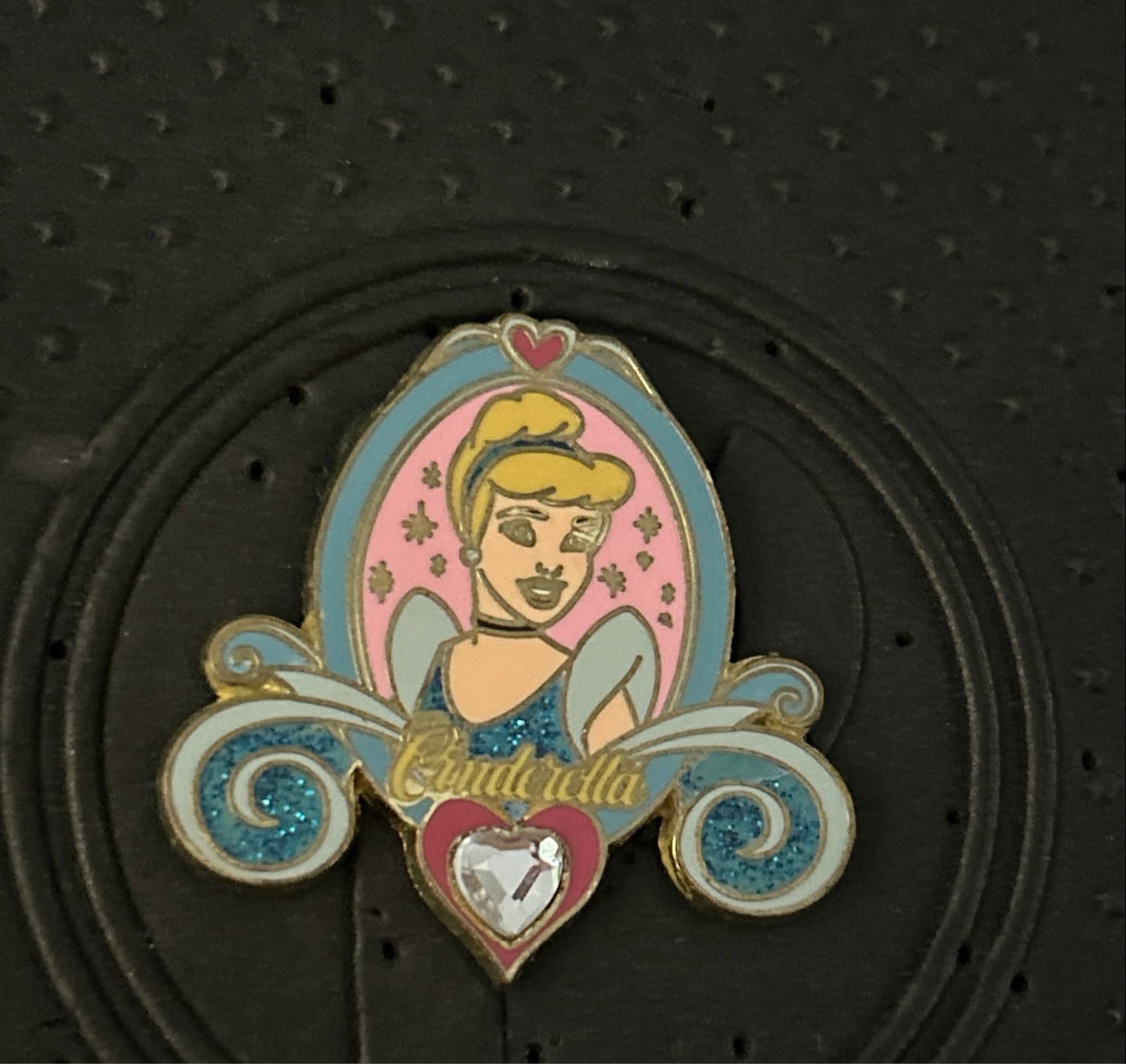 Cinderella Portrait in Ornate Carriage Frame with Glitter and Gem front