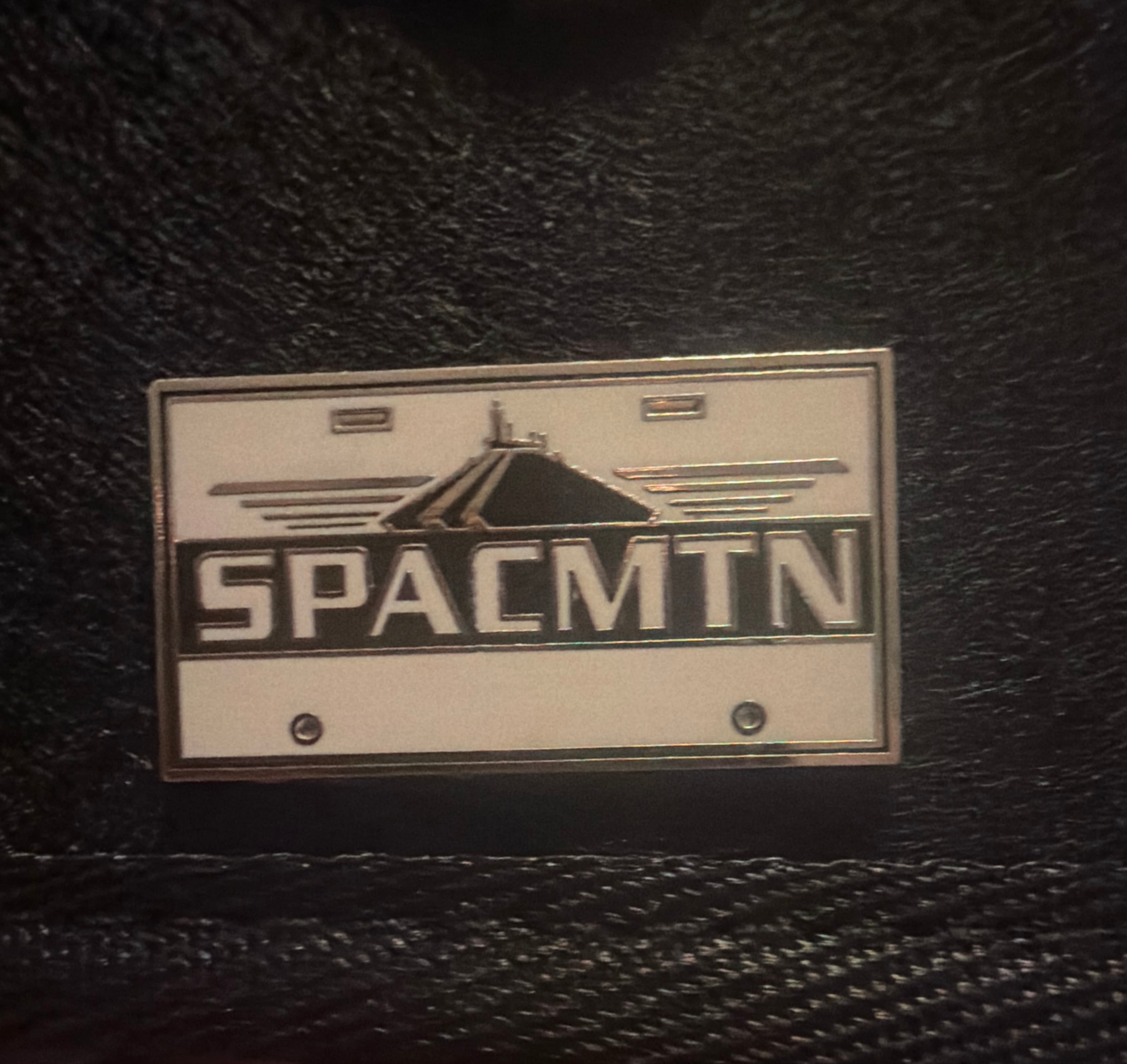 Space Mountain SPACMTN License Plate Pin front
