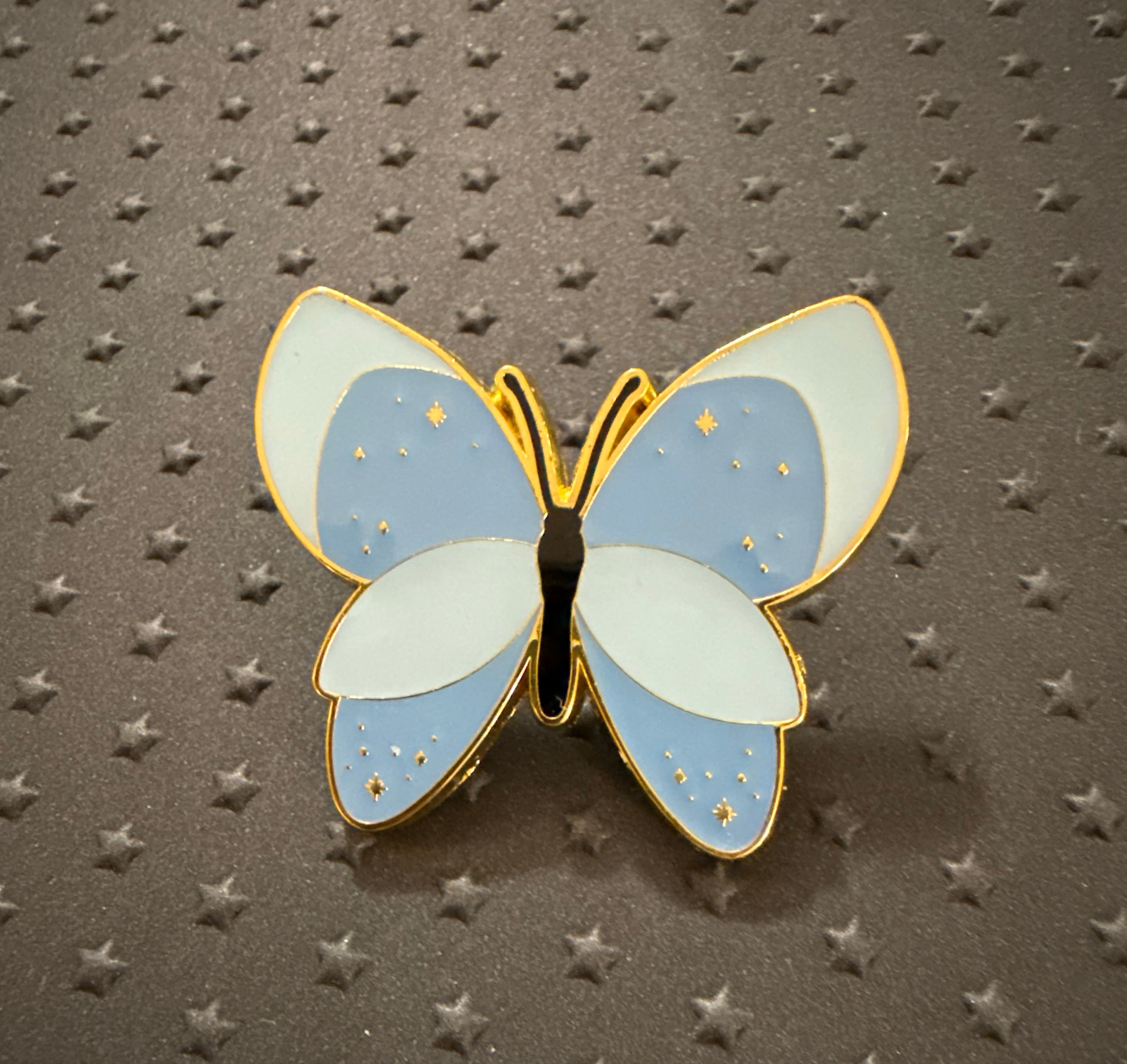 Disney Princess Butterfly Blind Box Pin - Blue with Stars front