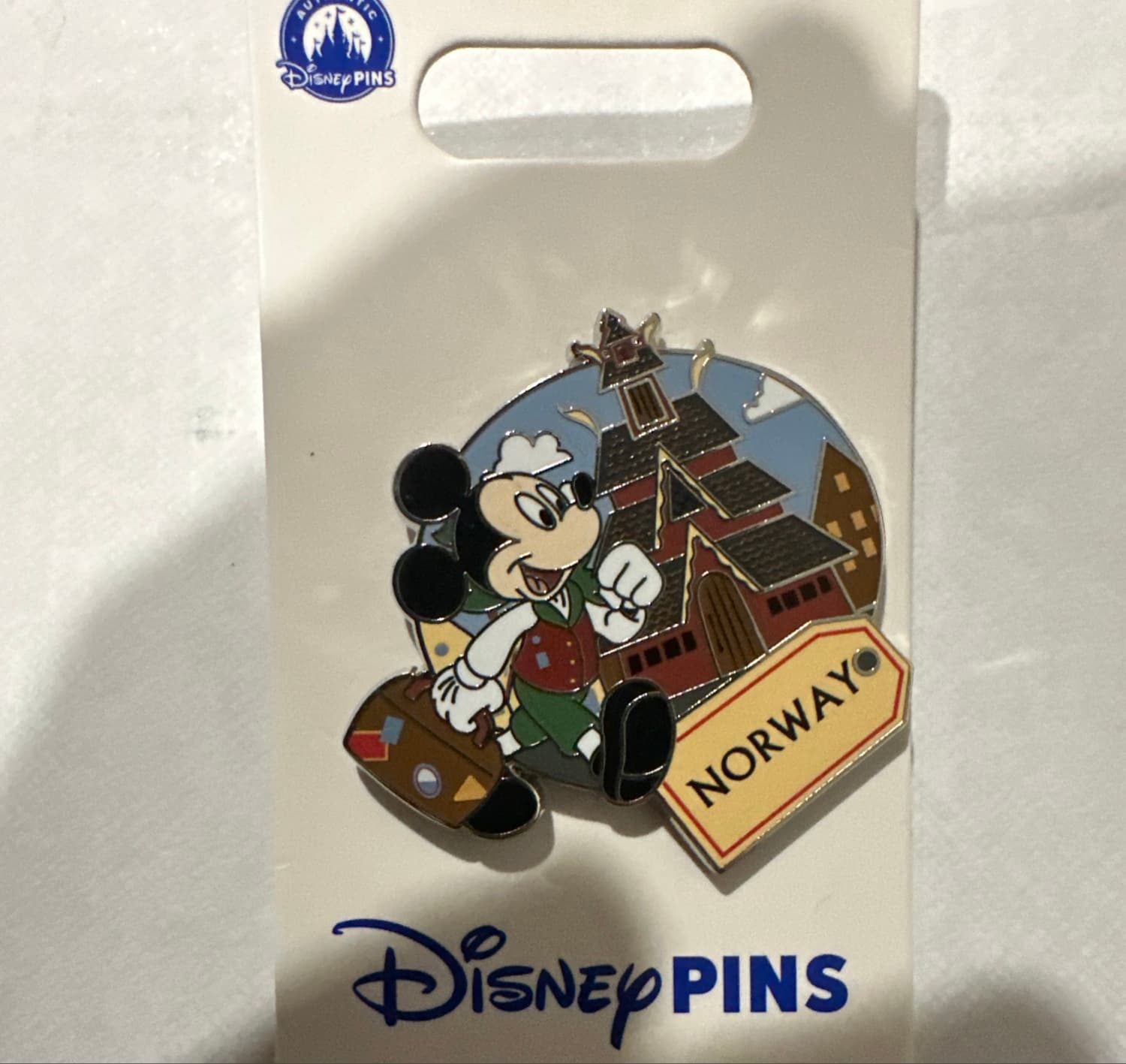 Mickey Mouse Epcot World Showcase Norway Pin front