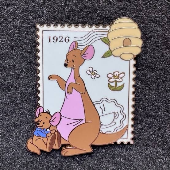 Kanga and Roo - Disney Winnie the Pooh Character Stamp Blind Box Enamel Pin front