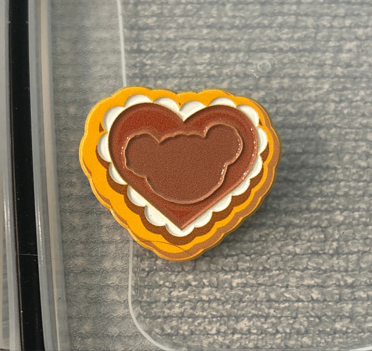 Mickey Mouse Heart Cookie Sweet Treat Pin front