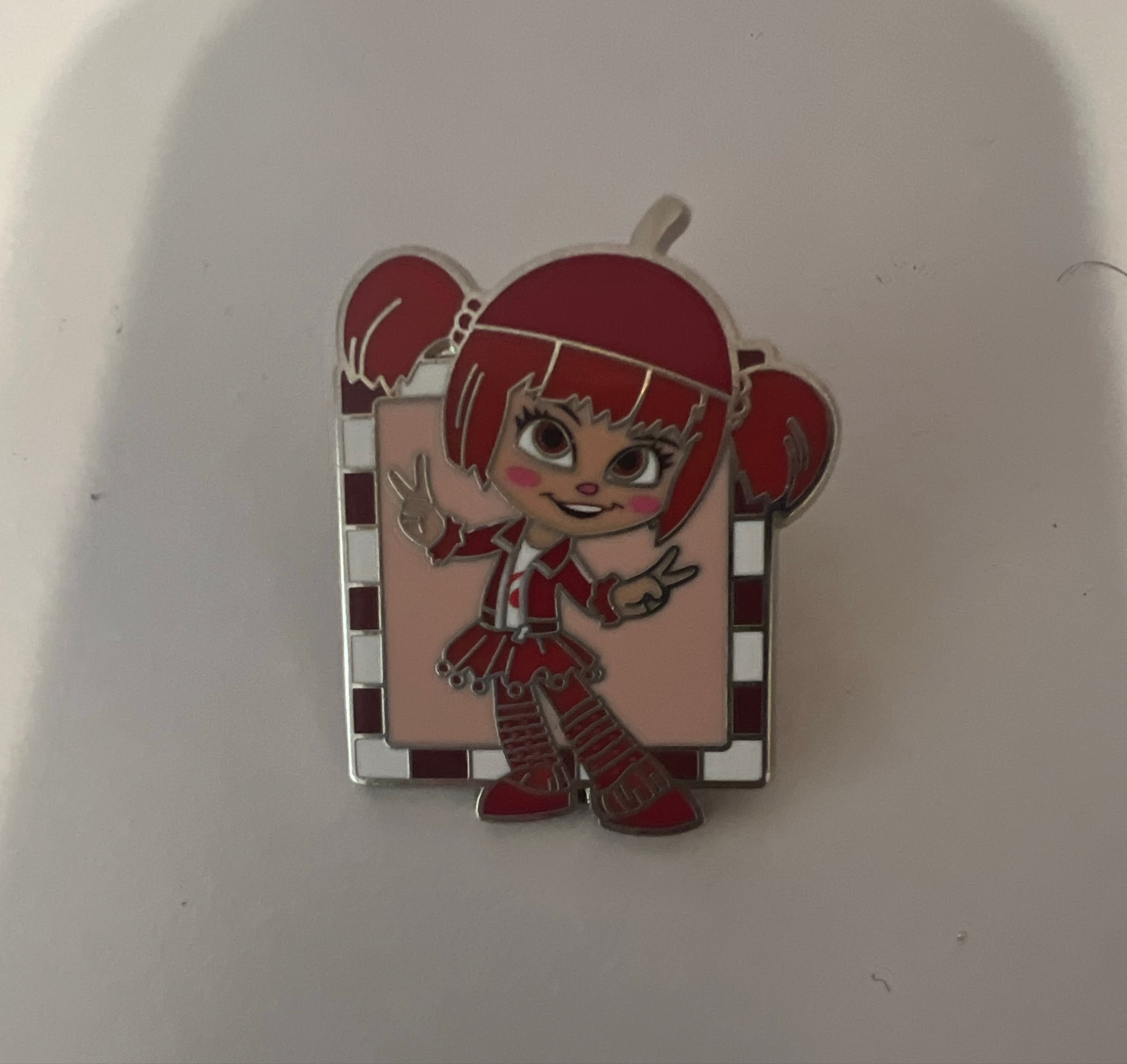 Vanellope von Schweetz Peace Sign with Checkered Border front