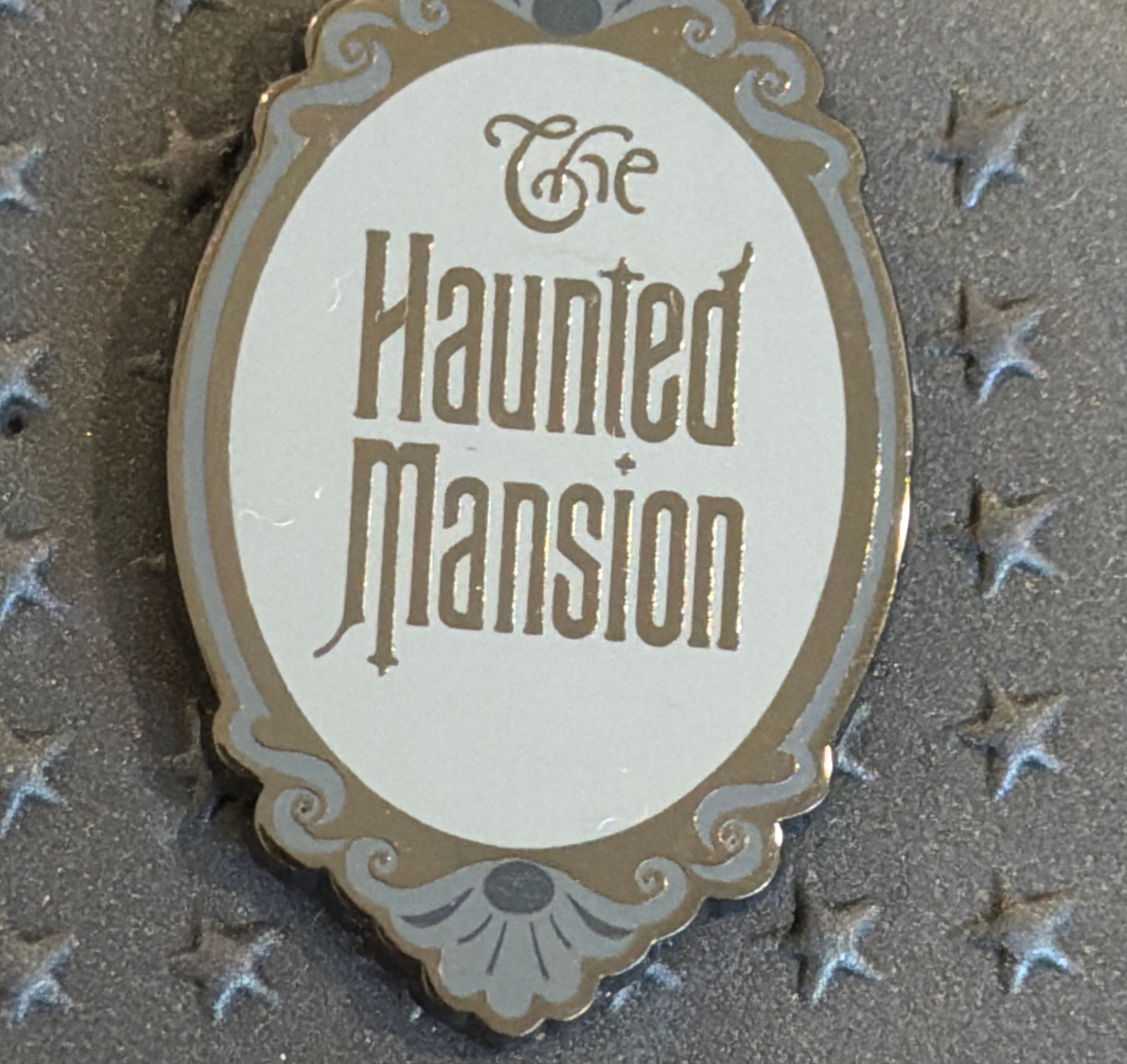 Haunted Mansion Loungefly Blind Box Sign Pin front