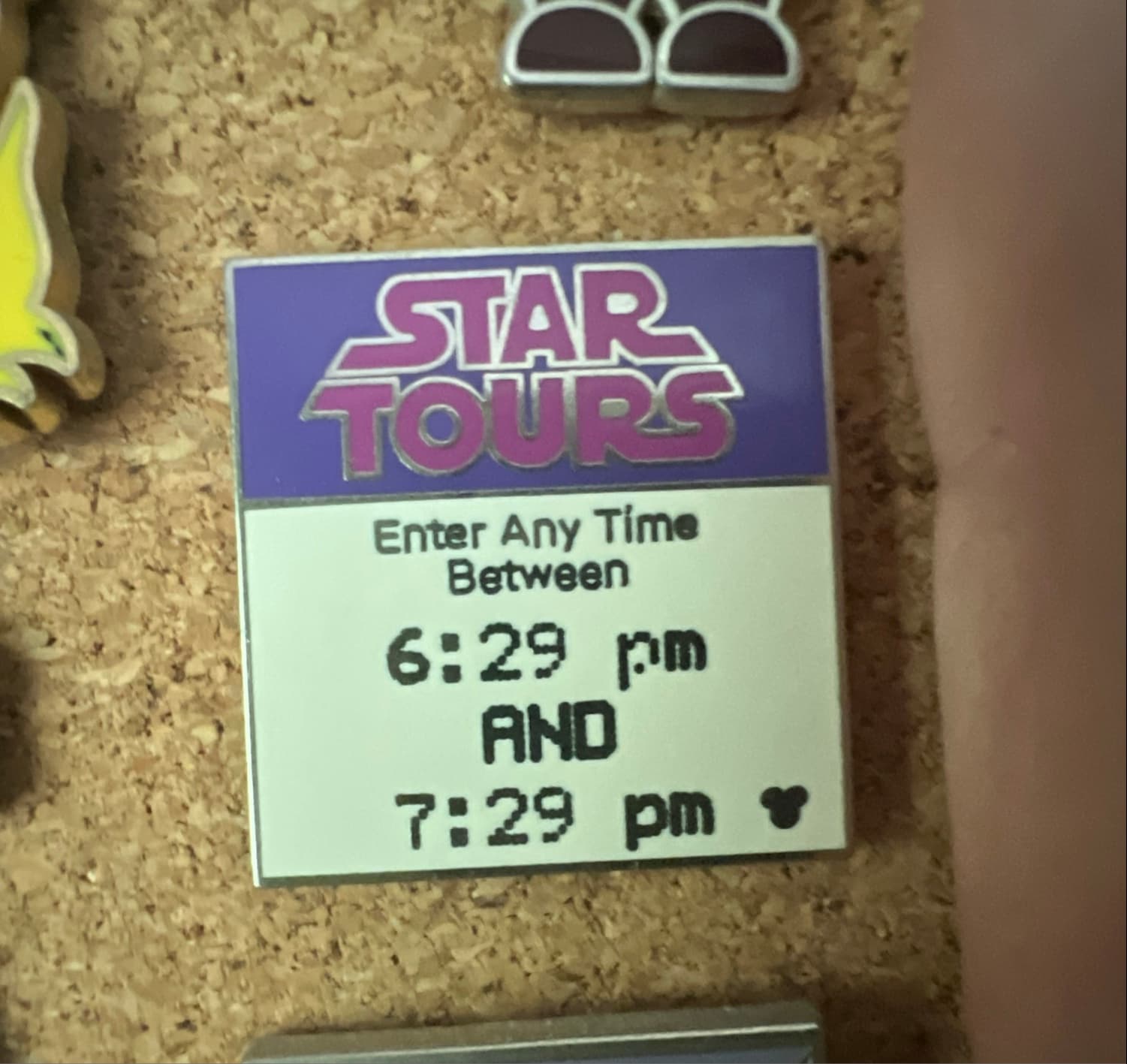 Star Tours Fast Pass Hidden Mickey Pin front