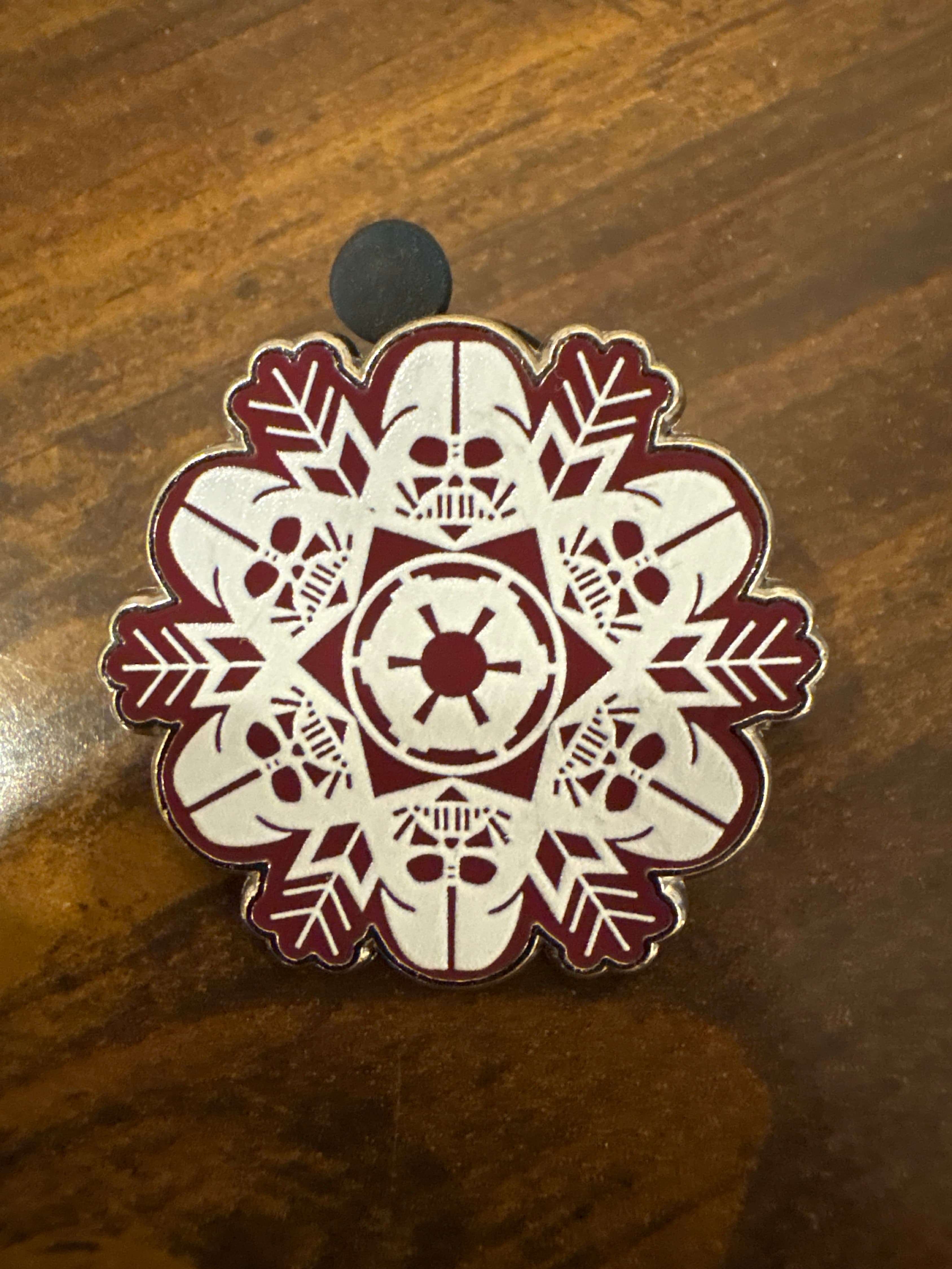 Star Wars Snowflake Darth Vader Disney Pin front