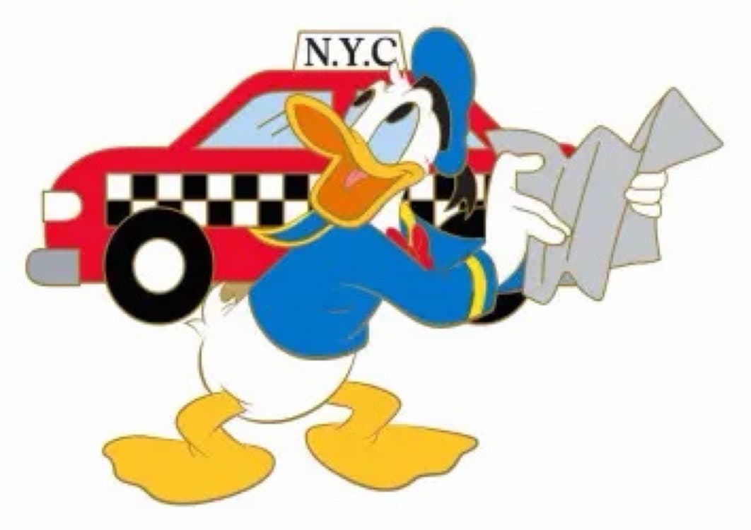 Donald with taxi front