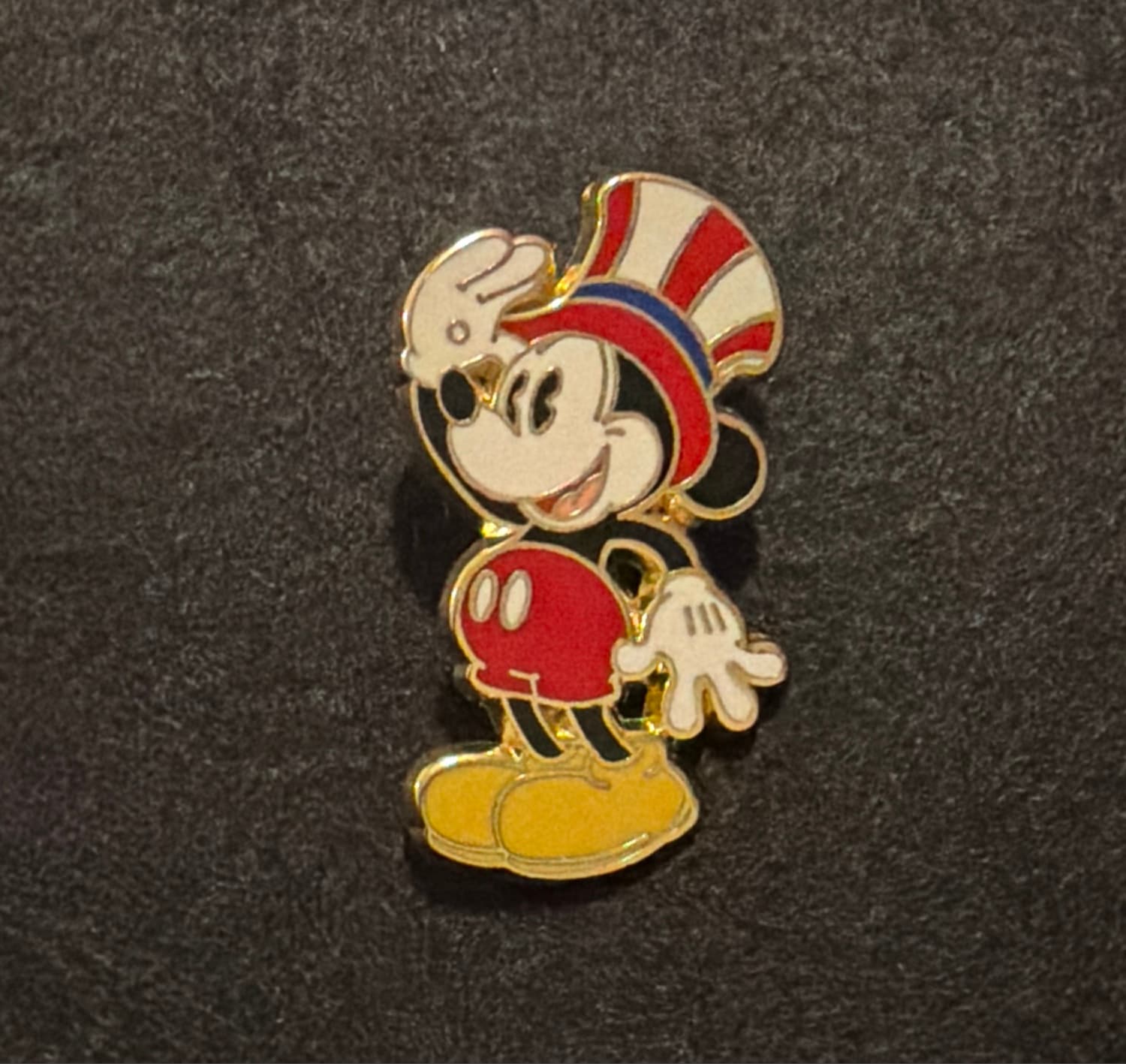 Disney Americana Patriotic Mickey Mouse Saluting Pin front