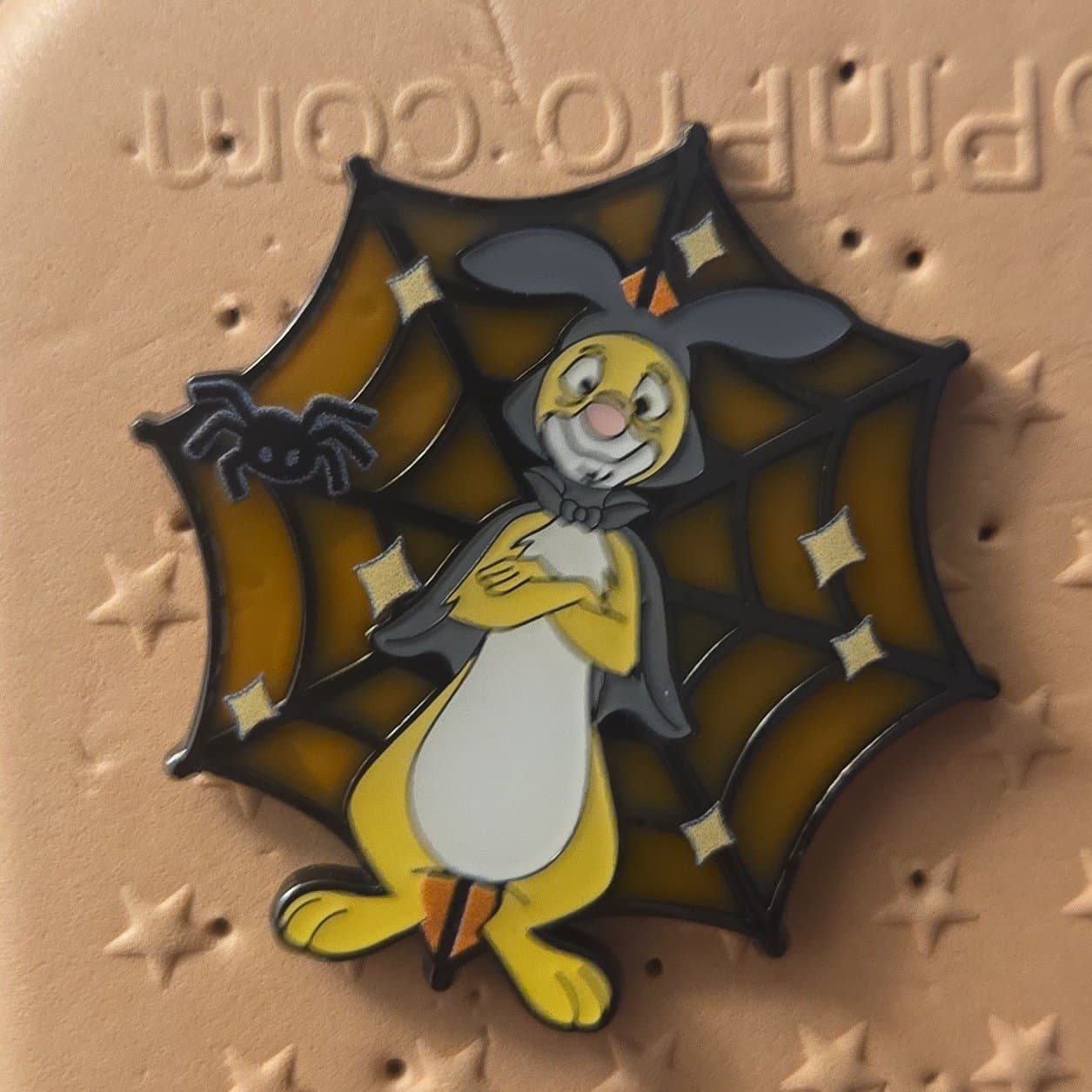 Rabbit (Winnie the Pooh) Halloween Vampire Spiderweb Pin front