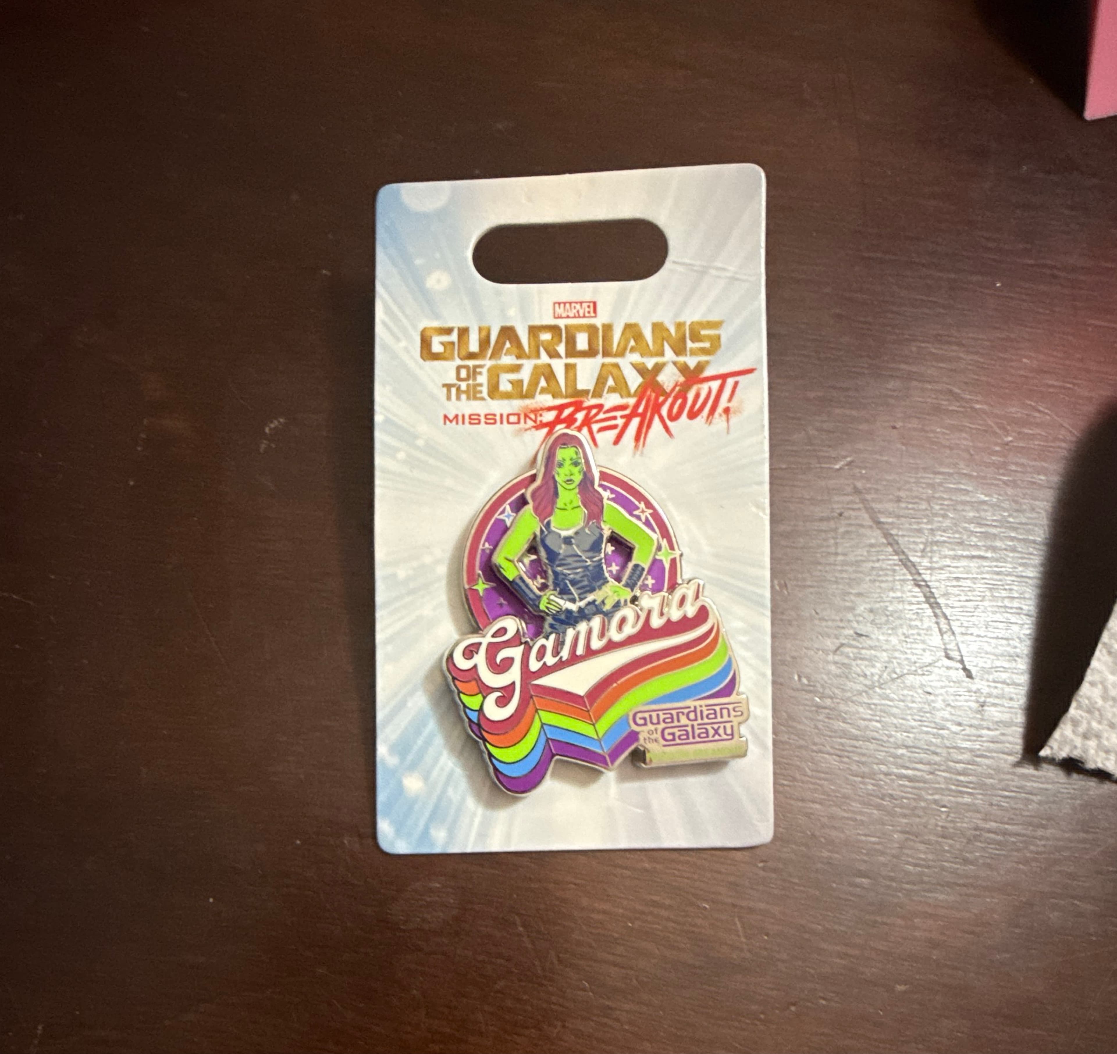 Disney Parks Marvel Gamora Pin Guardians of the Galaxy DCA Mission Breakout front