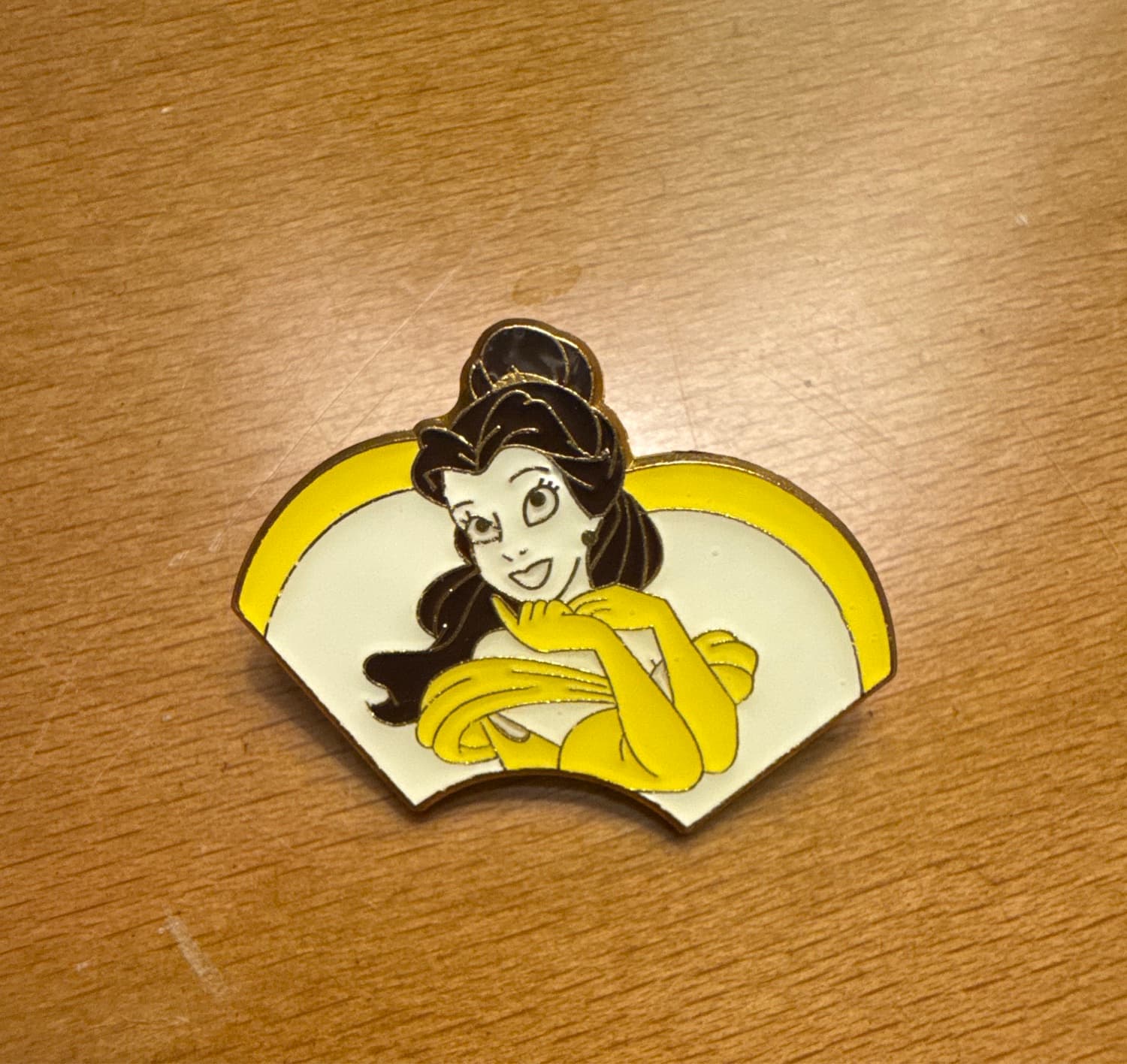 Beauty & The Beast Belle Yellow Dress Frame Pin front