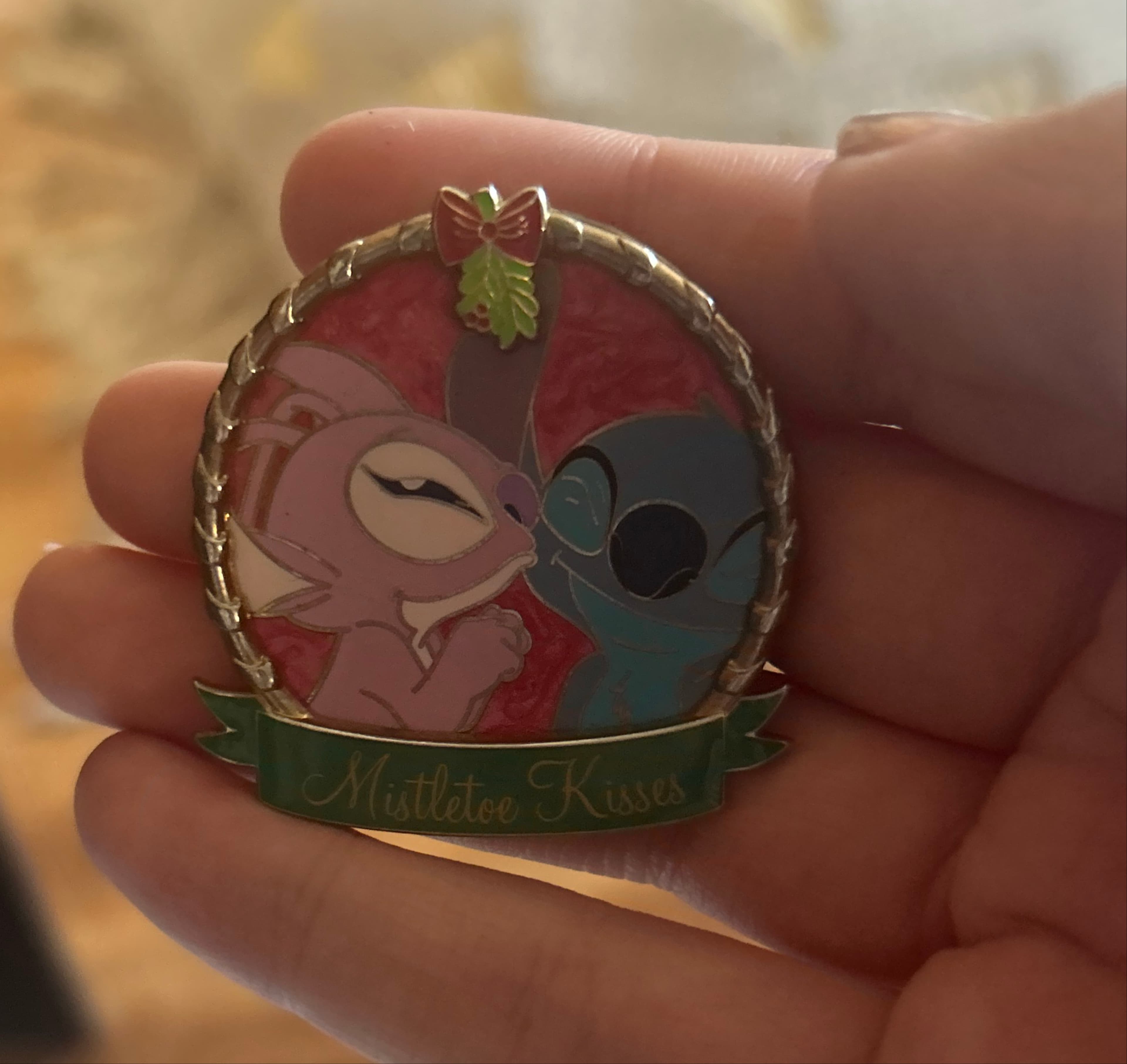 Stitch and angel mistletoe front
