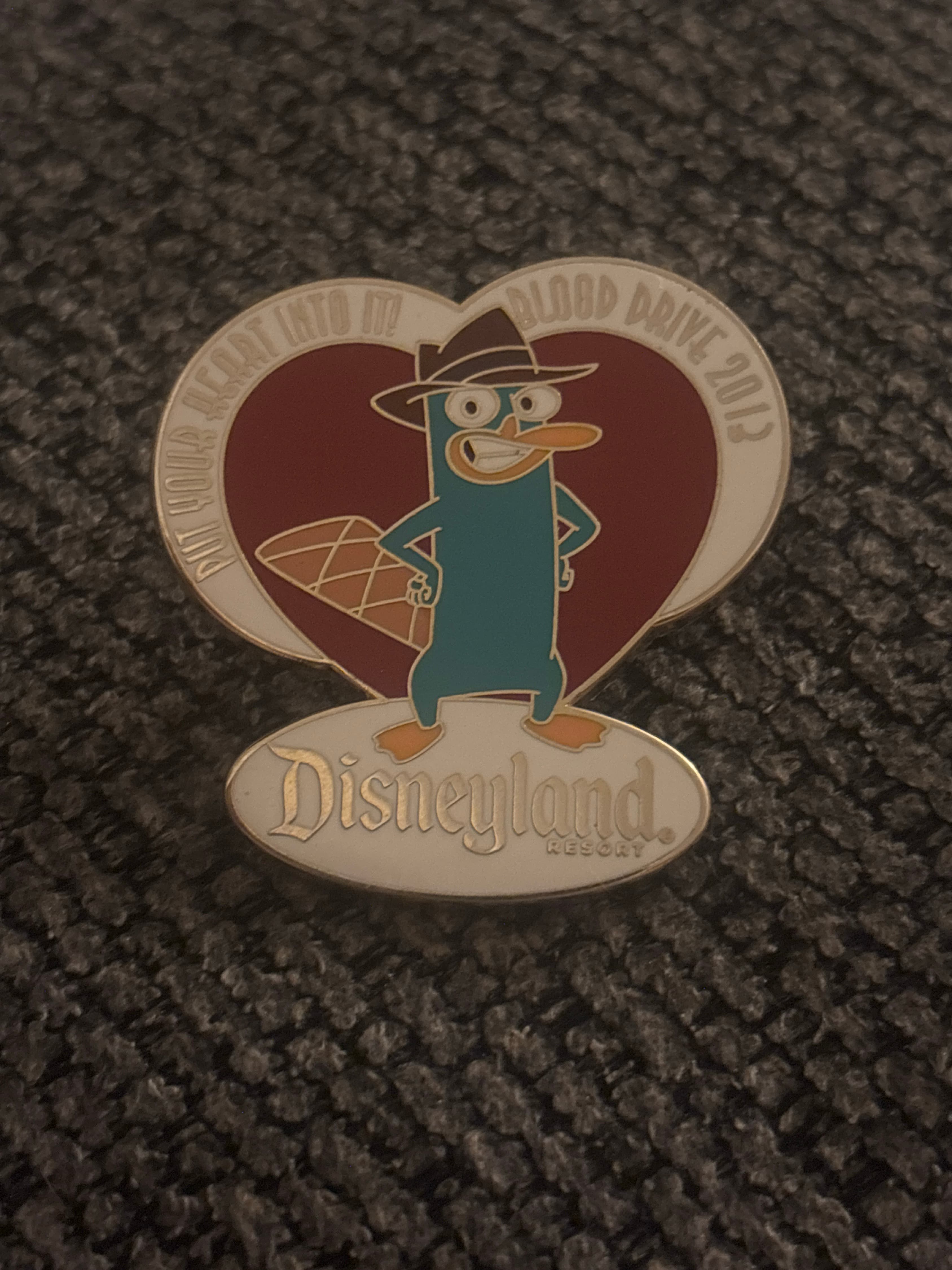 Perry the Platypus - Cast Member Blood Drive 2013 - Disneyland Resort front