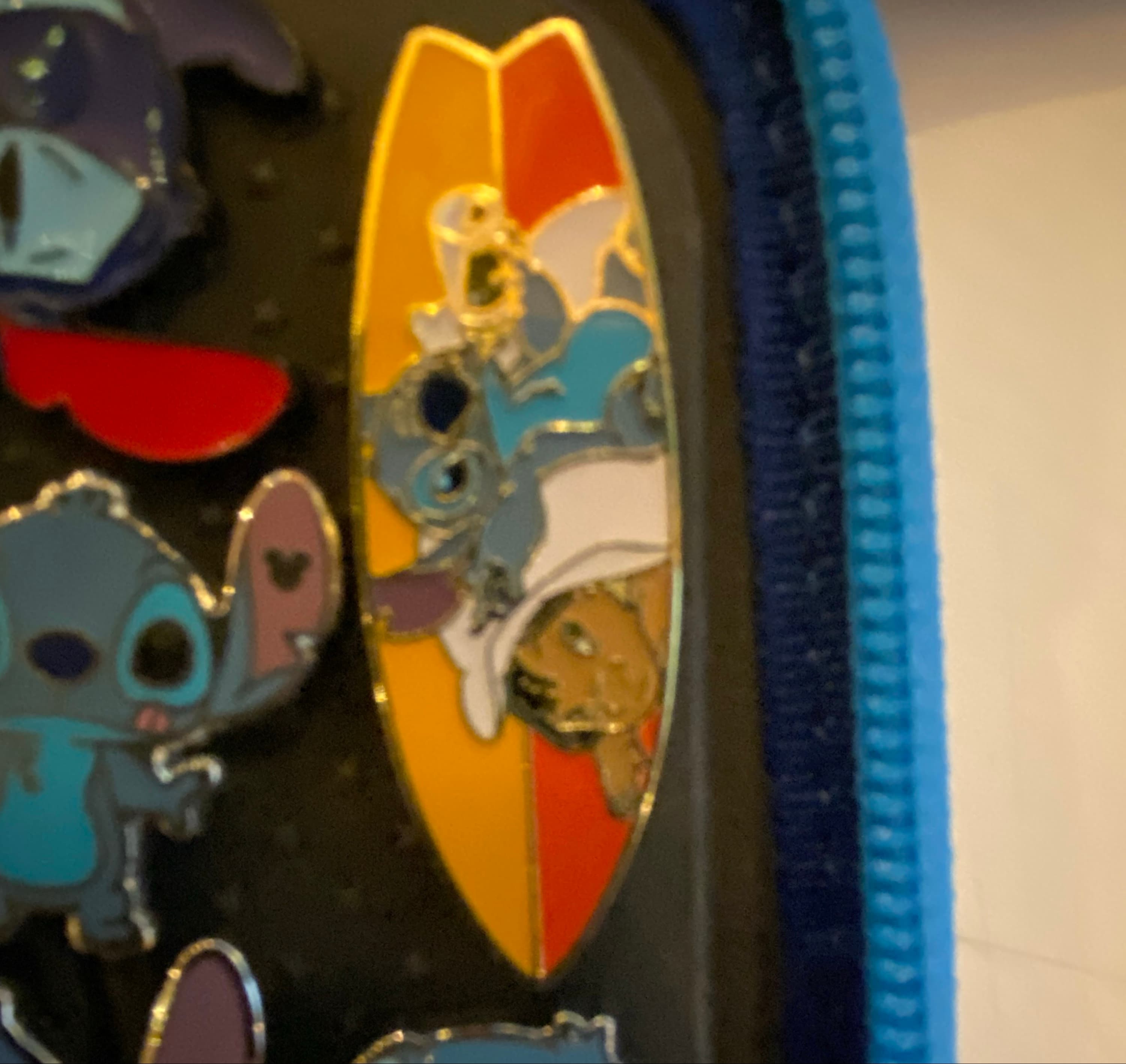 Lilo & Stitch Surfing Portraits - Stitch and Lilo Upside Down Surfboard front