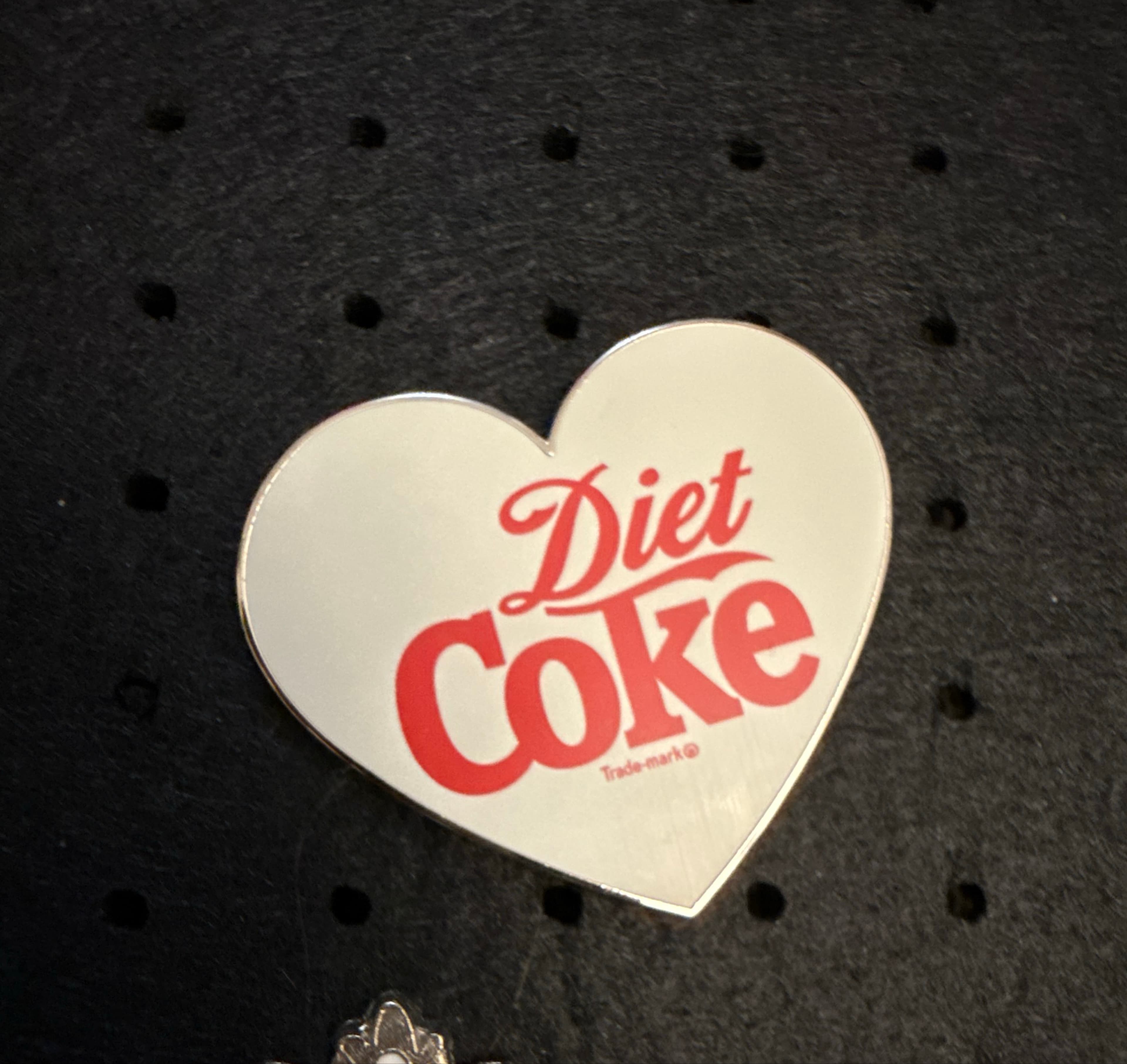 Diet Coke Heart Logo Pin - Coca Cola Mystery Collection front