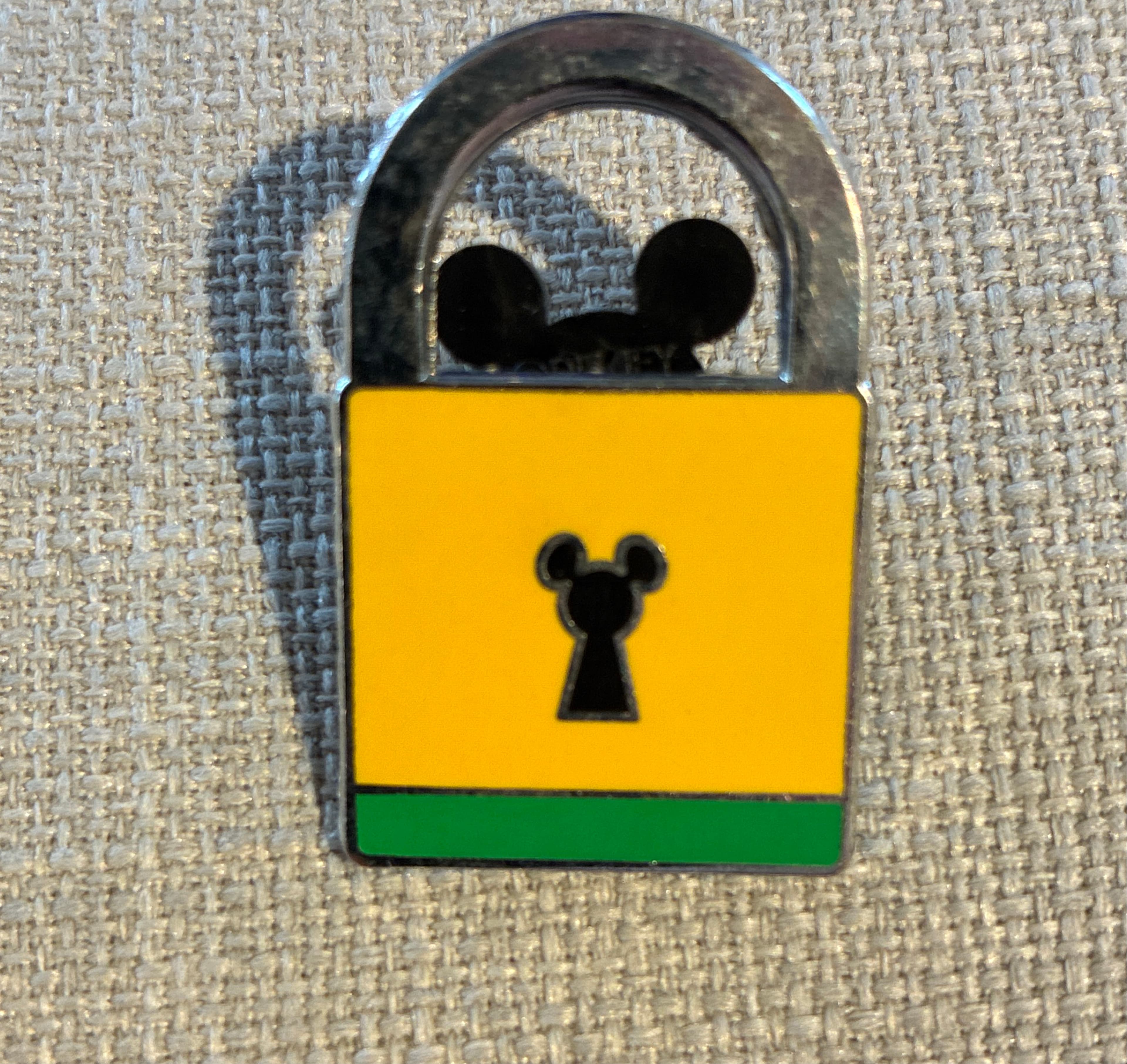 Pluto Character Lock Hidden Mickey Pin front