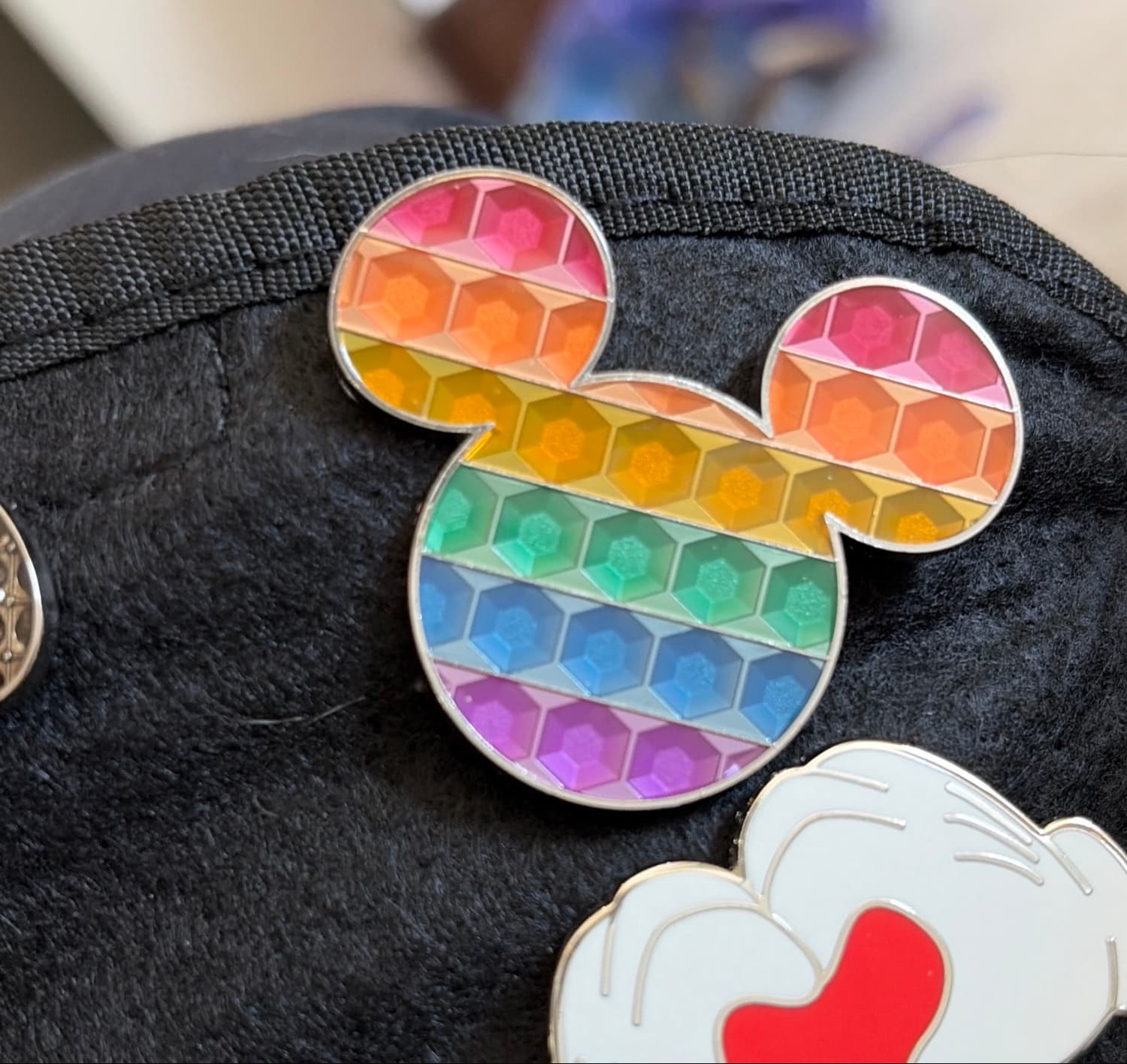 Mickey Mouse Icon Rainbow Pride Collection Jeweled Pin front