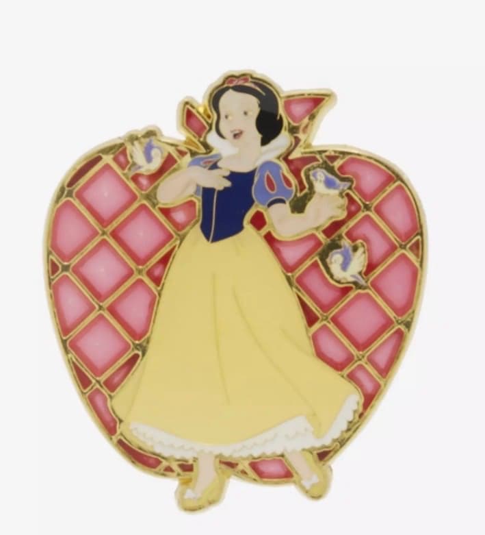 Loungefly Disney Snow White and the Seven Dwarfs Snow White Apple Stained Glass Enamel Pin front