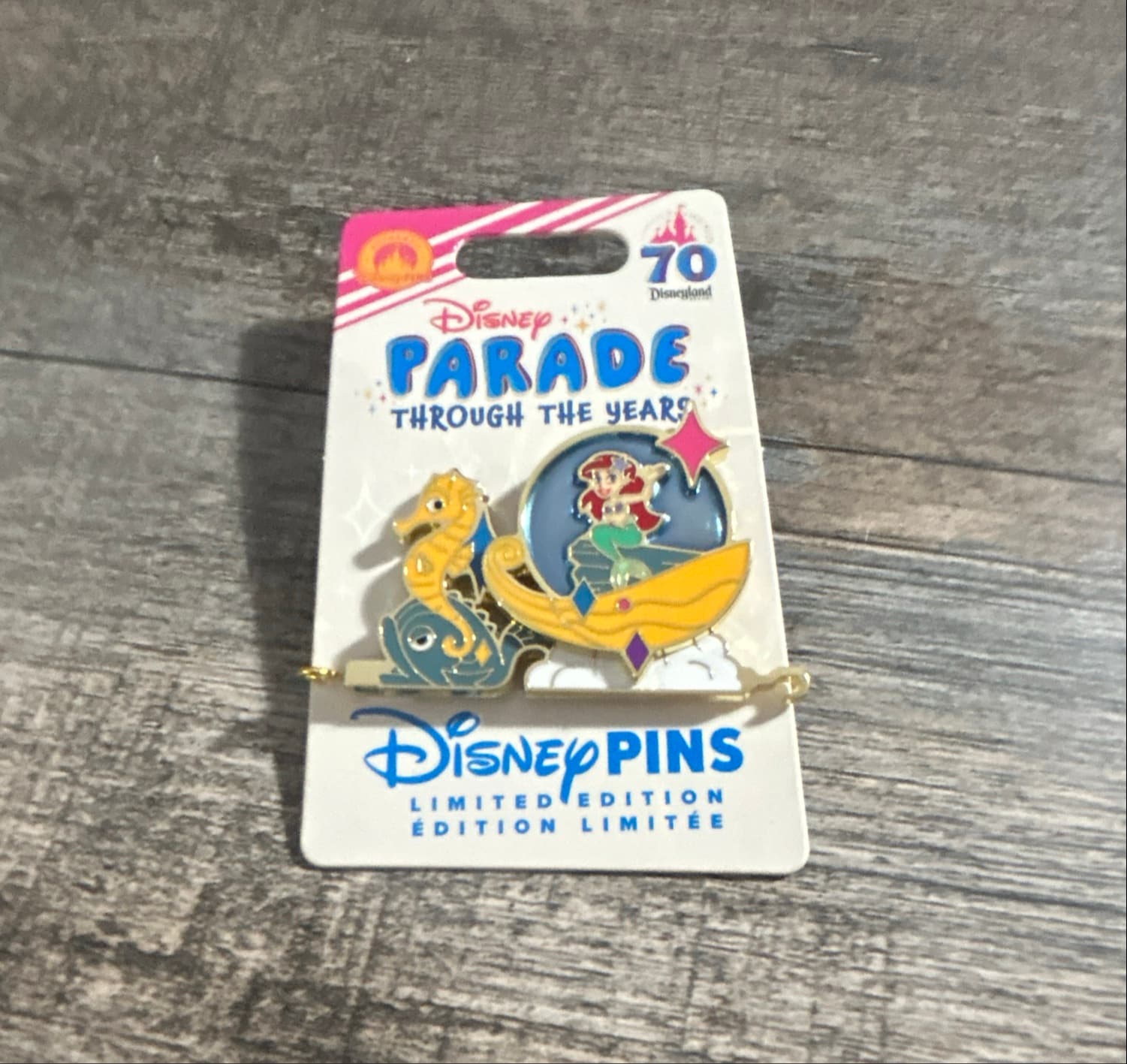 Disneyland 70th Parade Through The Years Ariel Pin front